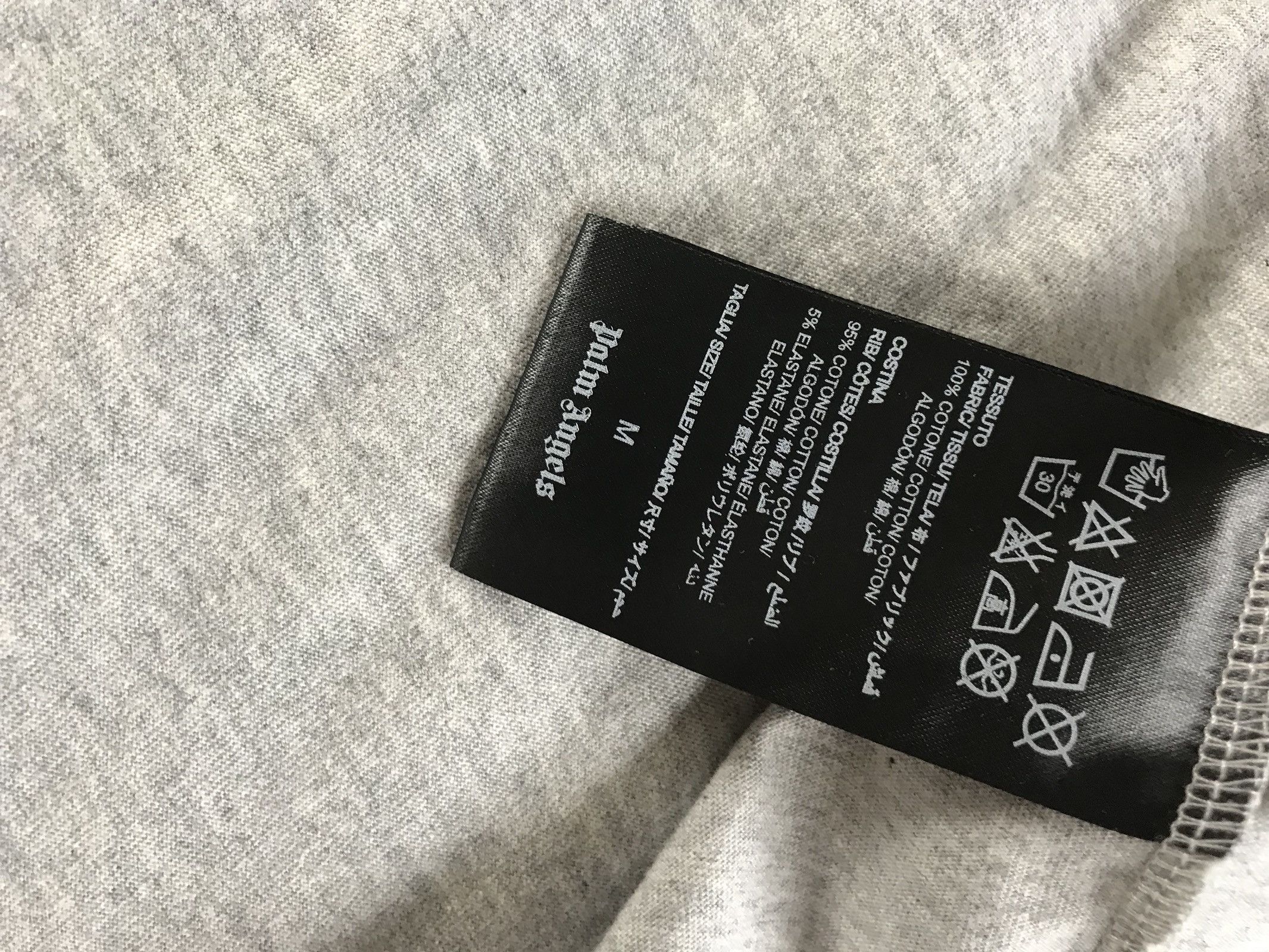 Palm Angels Distressed “Palm” Logo Grey / Burgundy Tee Size US M / EU 48-50 / 2 - 8 Thumbnail