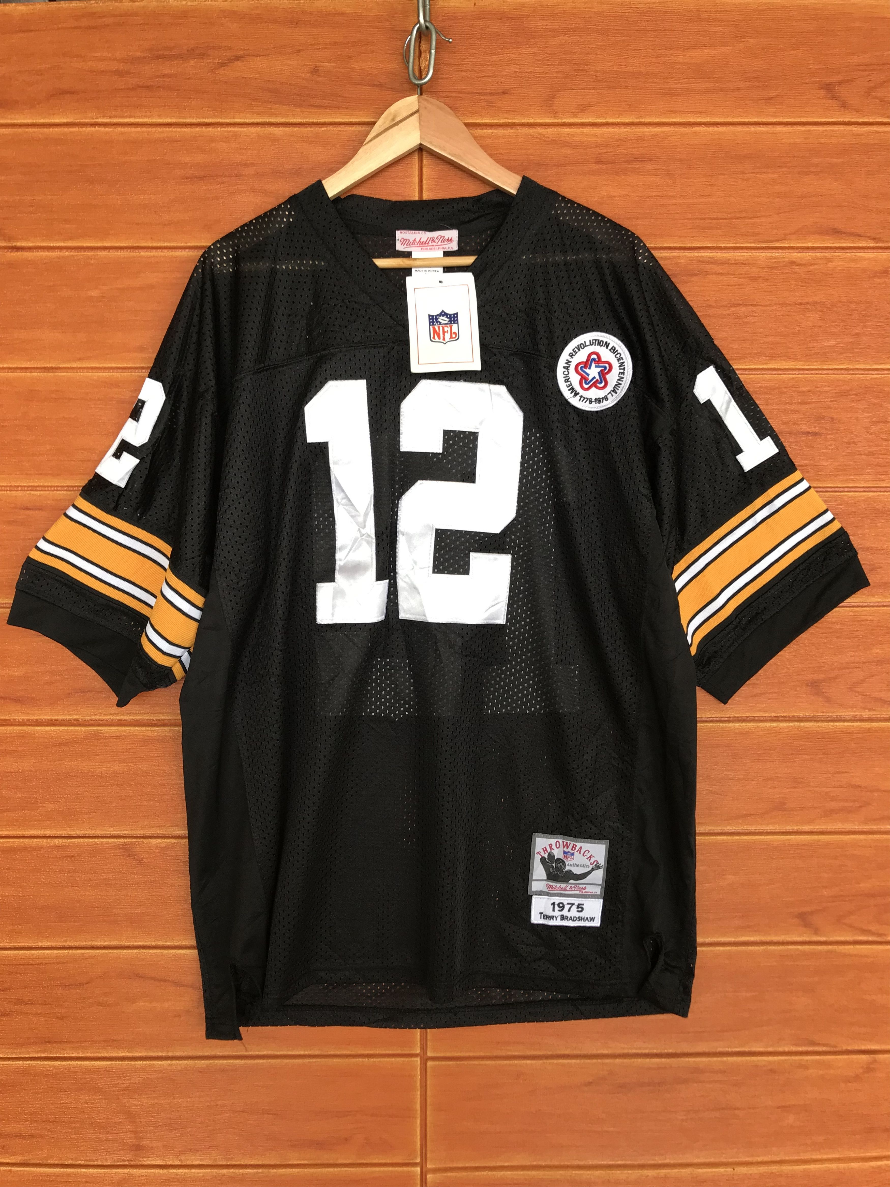 Terry Bradshaw Black Authentic Throwback NFL Jersey NWT