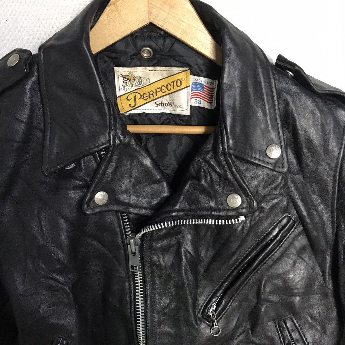Schott Vintage Schott Perfecto biker leather jacket Size US M / EU 48-50 / 2 - 5 Thumbnail