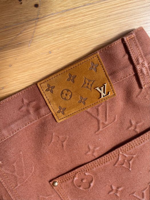 Louis Vuitton x Virgil Abloh Monogram Workwear Denim Carpenter Pants  Brown