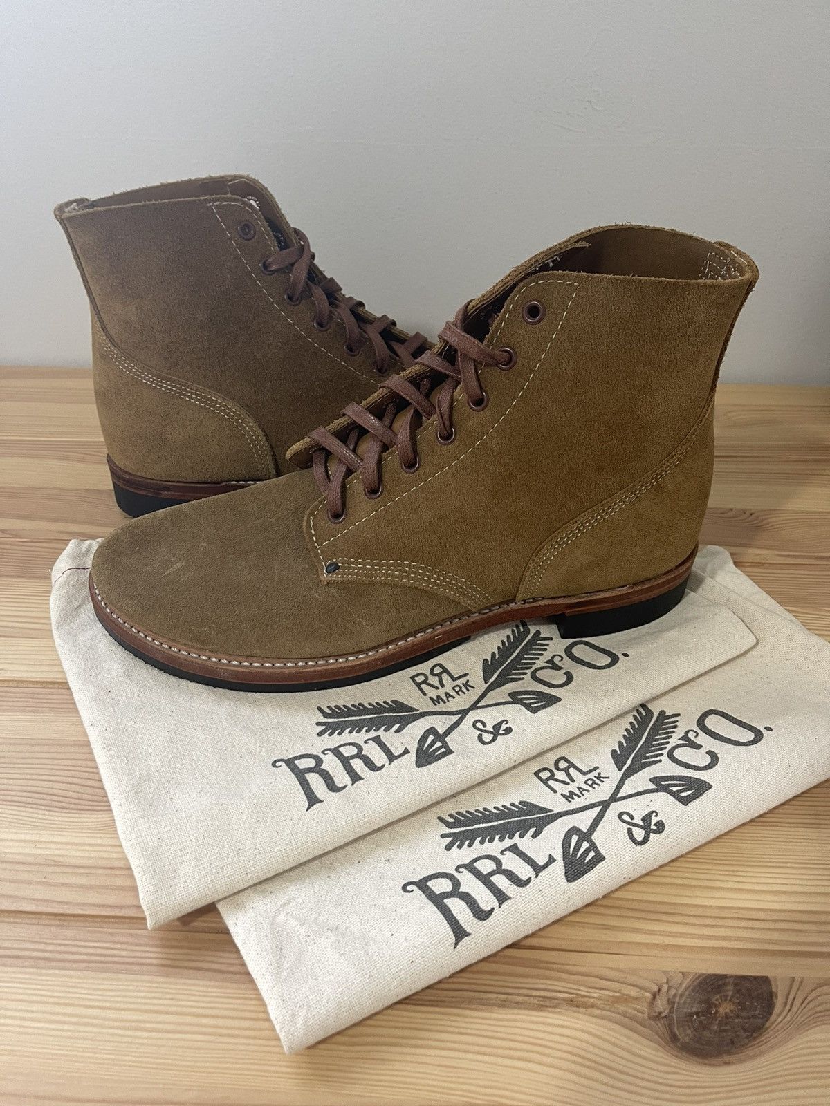 RRL Ralph Lauren RRL RALPH LAUREN DOUBLE RL service M43 suede military boots  | Grailed