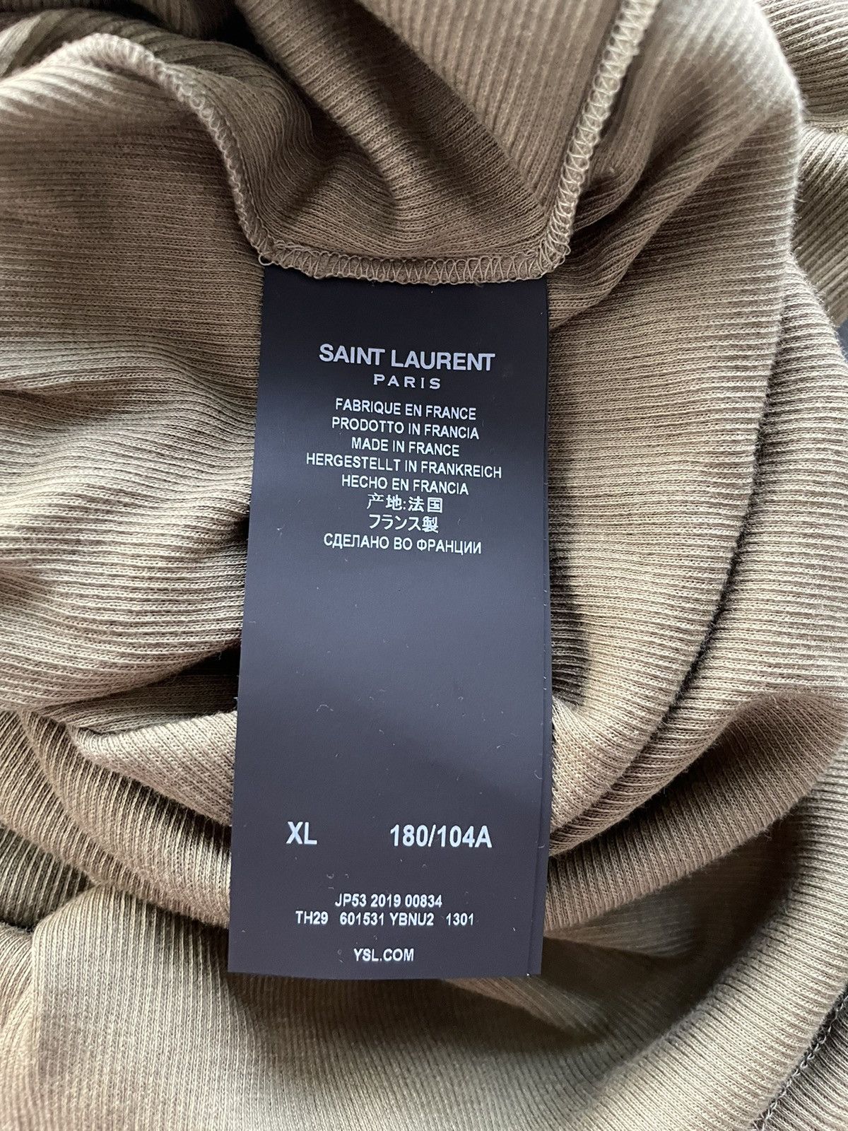 Hedi Slimane × Saint Laurent Paris × Yves Saint Laurent Rare Super Runway Elastic Stretch “Homeless” Sweater Shirt Size US XL / EU 56 / 4 - 6 Thumbnail