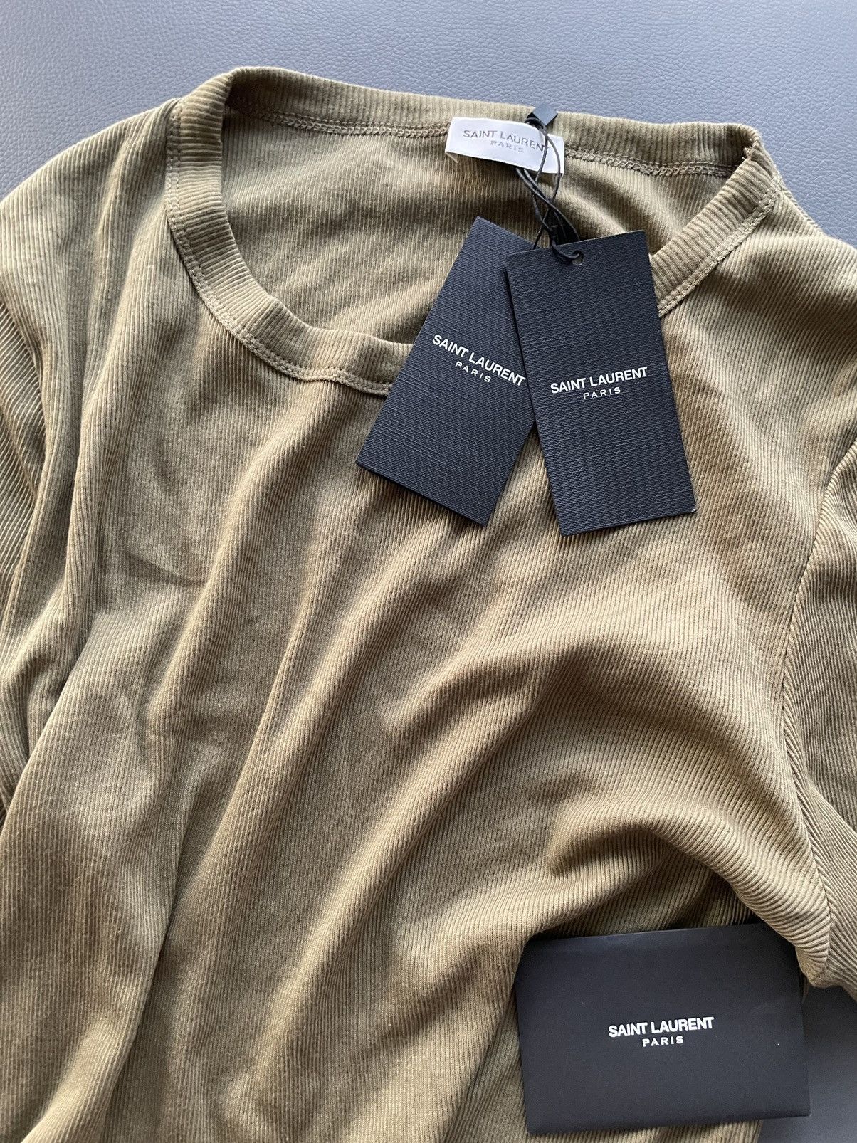 Hedi Slimane × Saint Laurent Paris × Yves Saint Laurent Rare Super Runway Elastic Stretch “Homeless” Sweater Shirt Size US XL / EU 56 / 4 - 12 Thumbnail
