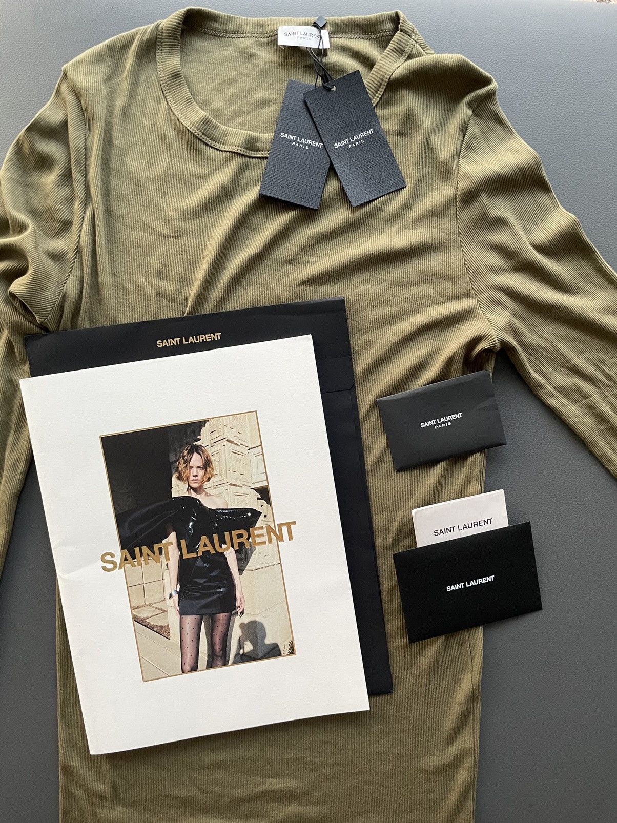 Hedi Slimane × Saint Laurent Paris × Yves Saint Laurent Rare Super Runway Elastic Stretch “Homeless” Sweater Shirt Size US XL / EU 56 / 4 - 1 Thumbnail