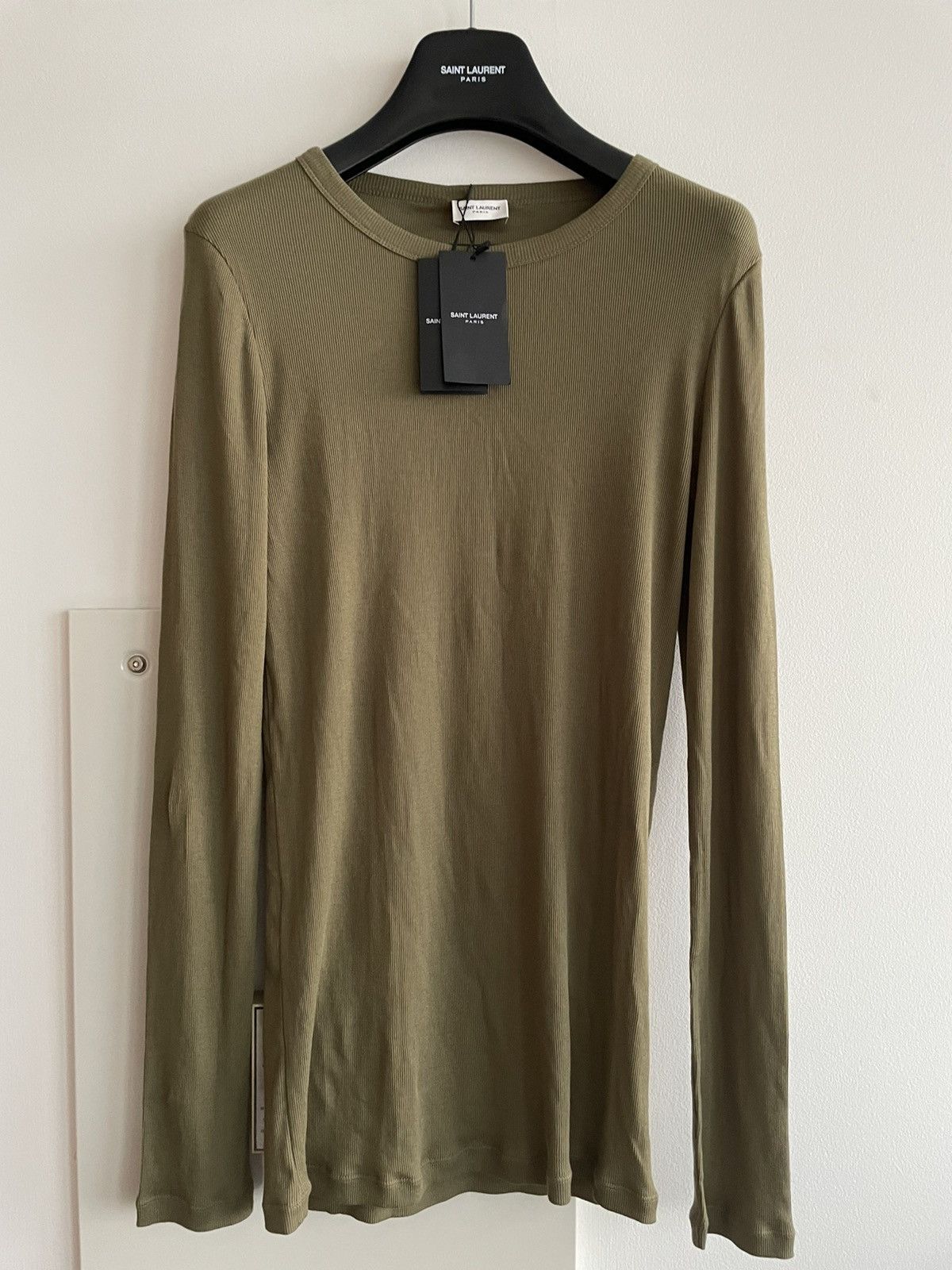 Hedi Slimane × Saint Laurent Paris × Yves Saint Laurent Rare Super Runway Elastic Stretch “Homeless” Sweater Shirt Size US XL / EU 56 / 4 - 9 Thumbnail