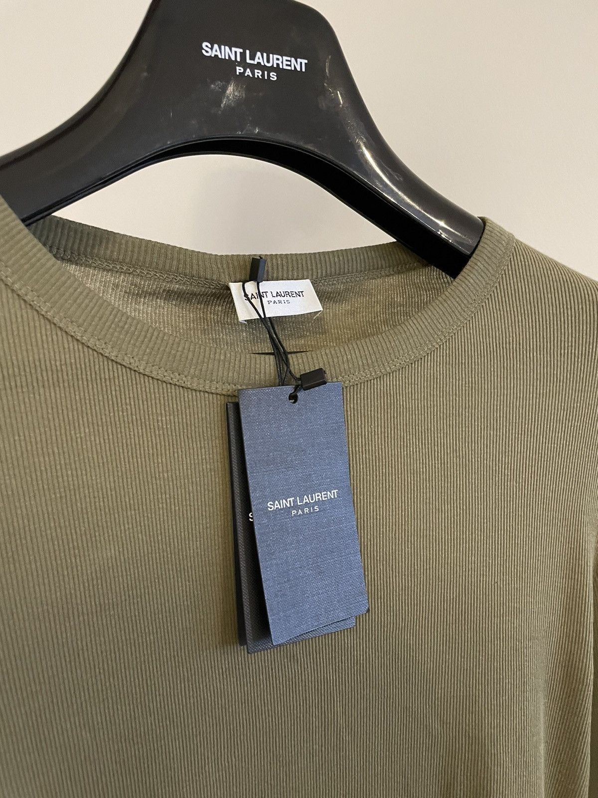 Hedi Slimane × Saint Laurent Paris × Yves Saint Laurent Rare Super Runway Elastic Stretch “Homeless” Sweater Shirt Size US XL / EU 56 / 4 - 23 Thumbnail