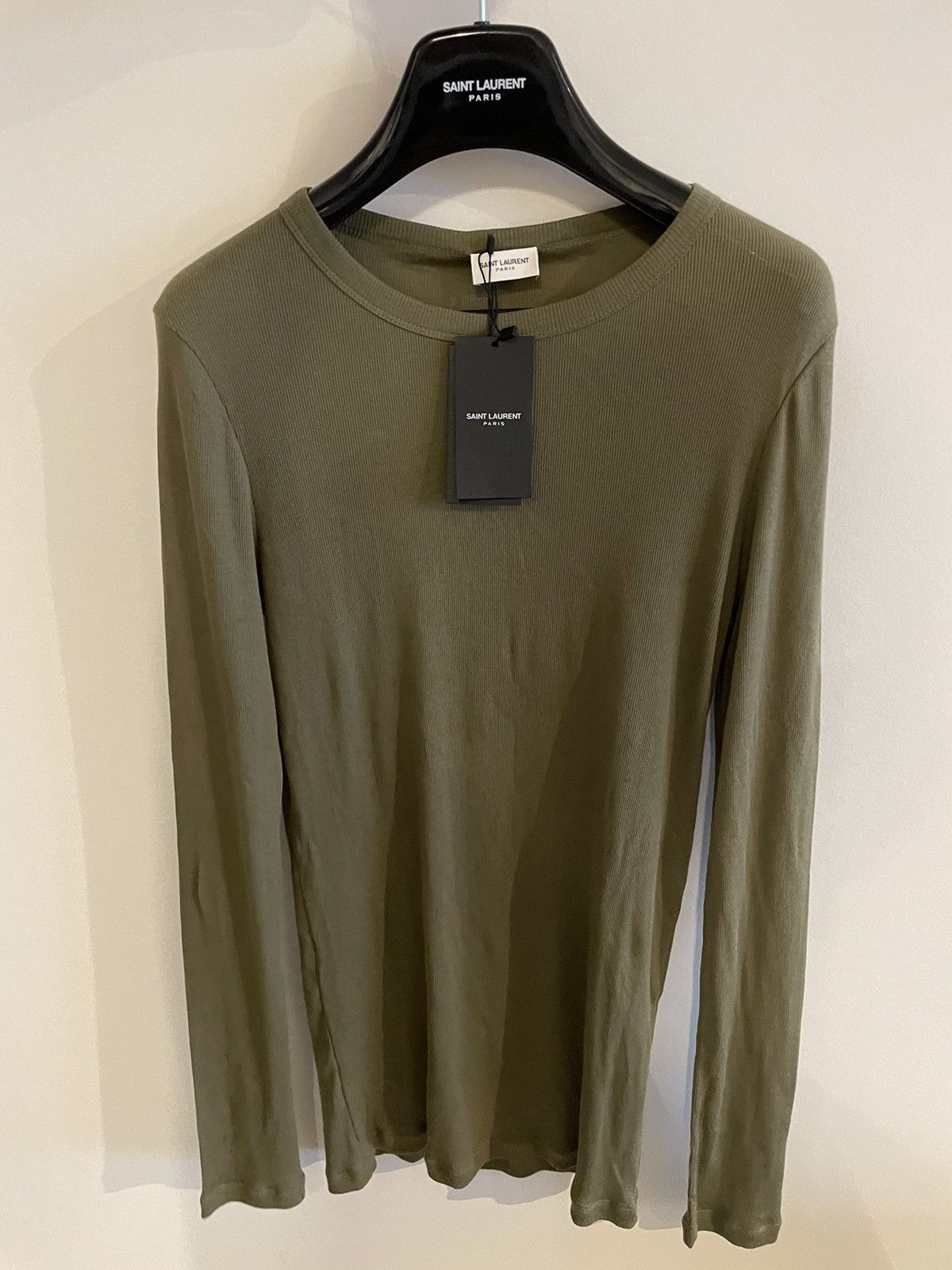 Hedi Slimane × Saint Laurent Paris × Yves Saint Laurent Rare Super Runway Elastic Stretch “Homeless” Sweater Shirt Size US XL / EU 56 / 4 - 22 Thumbnail