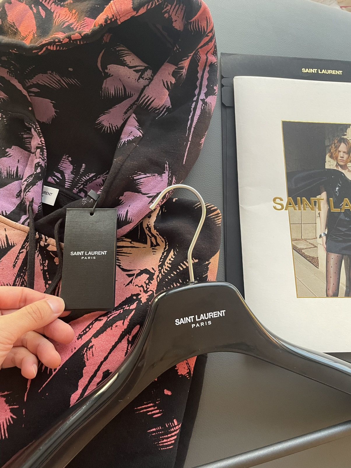 Hedi Slimane × Saint Laurent Paris × Yves Saint Laurent Rare Super Runway Limited Edition Sold Out Palm Tree Hoodie Size US XL / EU 56 / 4 - 18 Thumbnail