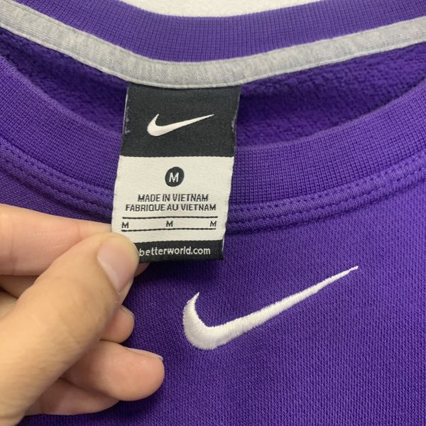 Nike Middle Check Swoosh Purple Nike Sweater | Grailed