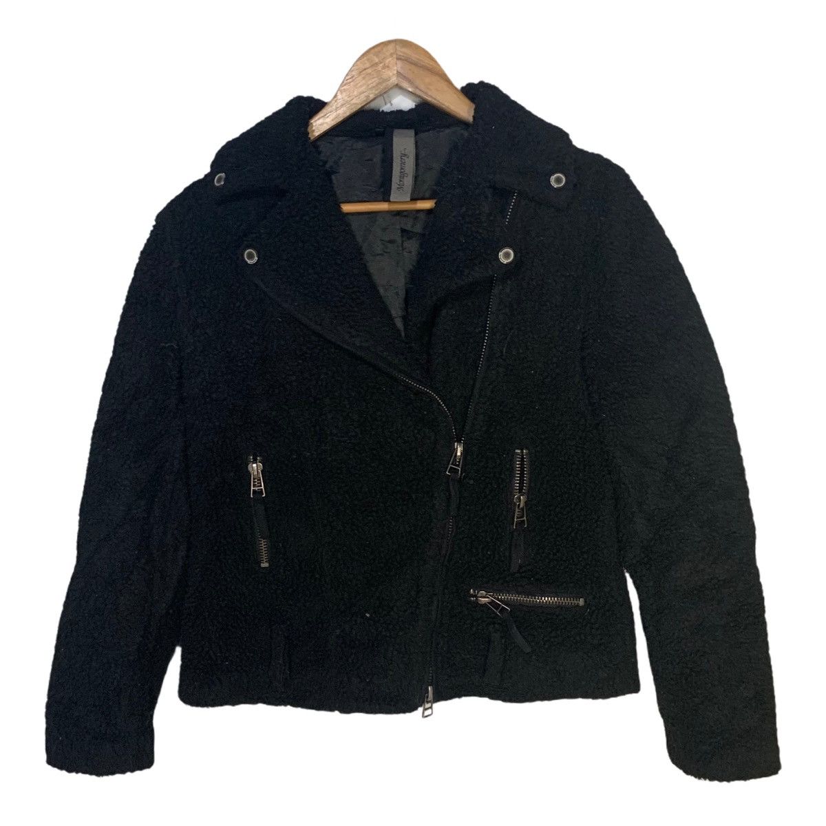 Japanese Brand Fleece jacket double colar black nice design Size US S / EU 44-46 / 1 - 1 Thumbnail