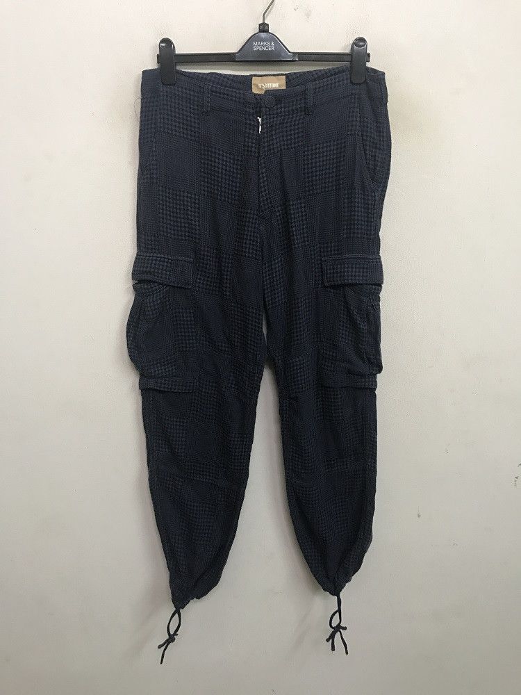 Vintage Japanese Designer Tartan Plaid Check Drawstring Hem Cargo Size US 32 / EU 48 - 2 Thumbnail