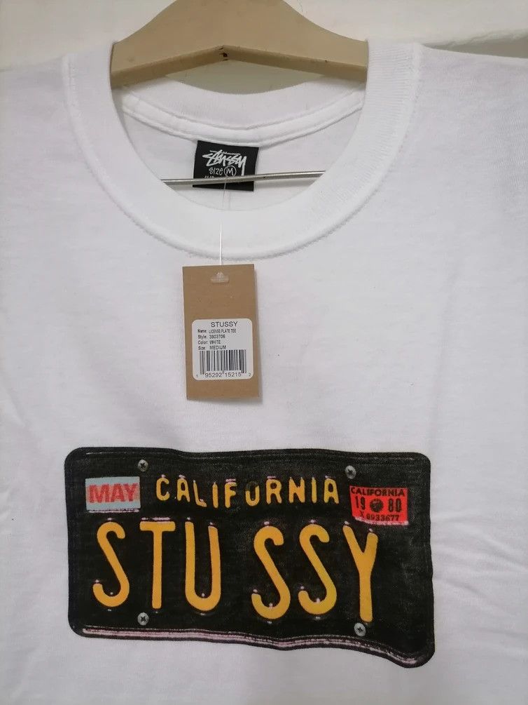 ★人気★【STUSSY】★License Plate T-Shir.t White★Tシャツ★ ☆関税込☆Stussy☆License Plate T-Shirt White☆Tシャツ
