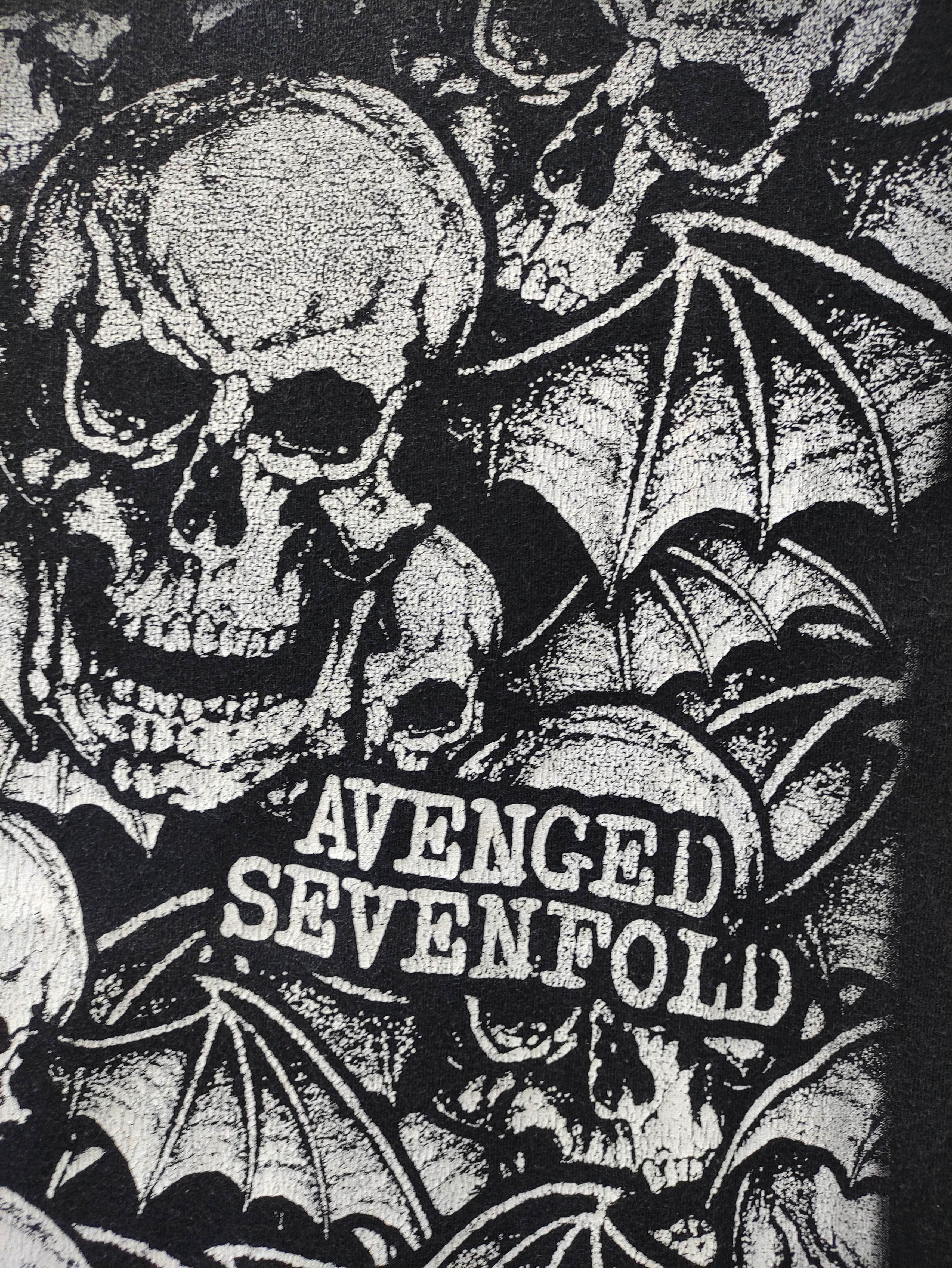 Band Tees 🔥 VINTAGE AVENGED SEVENFOLD DEATHBAT THRASHED T-SHIRT Size US M / EU 48-50 / 2 - 4 Thumbnail