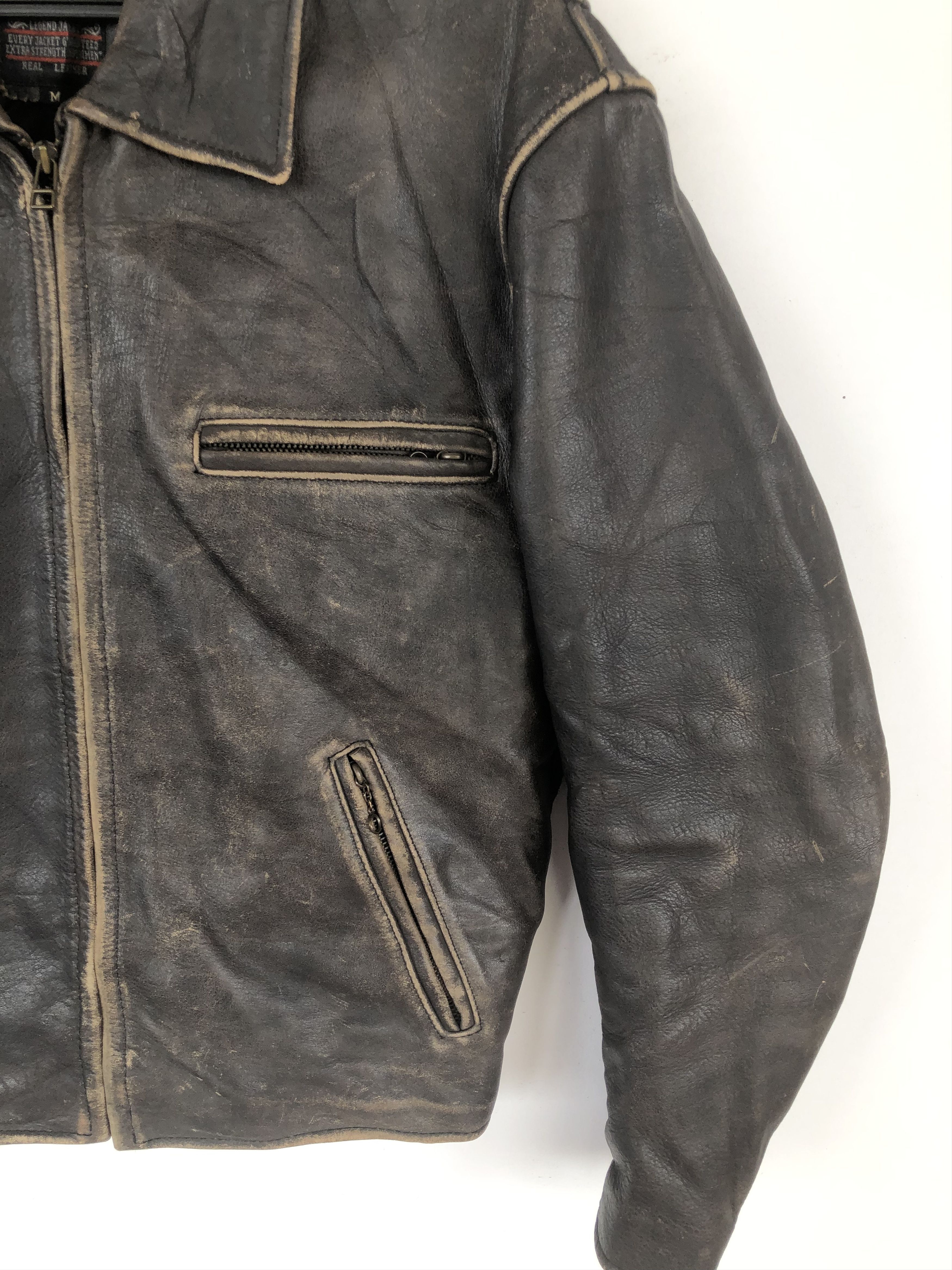 Japanese Brand VINTAGE ROAD MASTERS MOTORCYCLE LEATHER JACKET Size US M / EU 48-50 / 2 - 4 Thumbnail