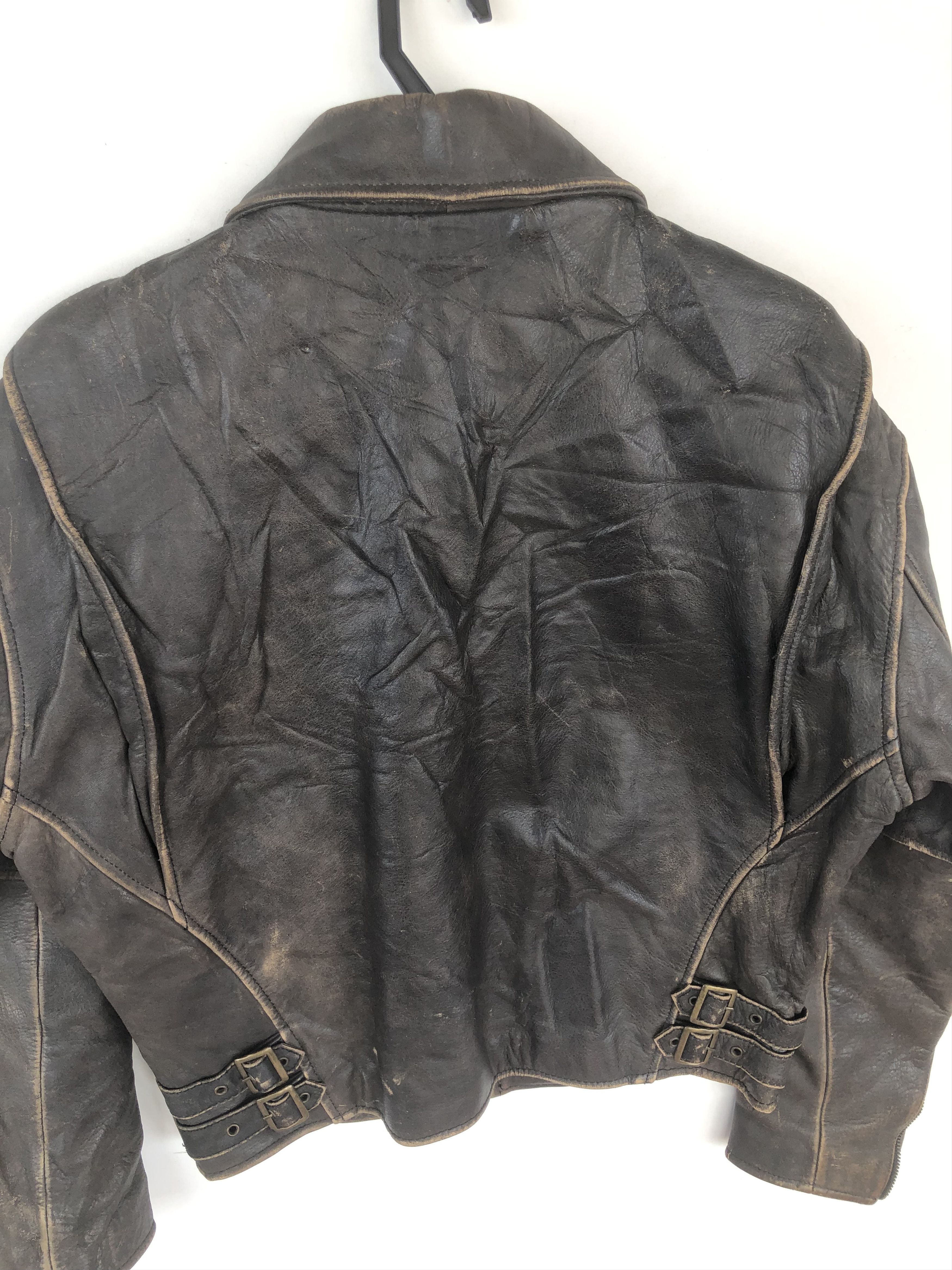 Japanese Brand VINTAGE ROAD MASTERS MOTORCYCLE LEATHER JACKET Size US M / EU 48-50 / 2 - 10 Thumbnail