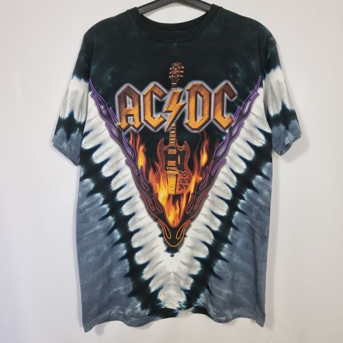 Vintage vintage Liquid Blue ACDC tie dye t shirt like Iron Maiden | Grailed