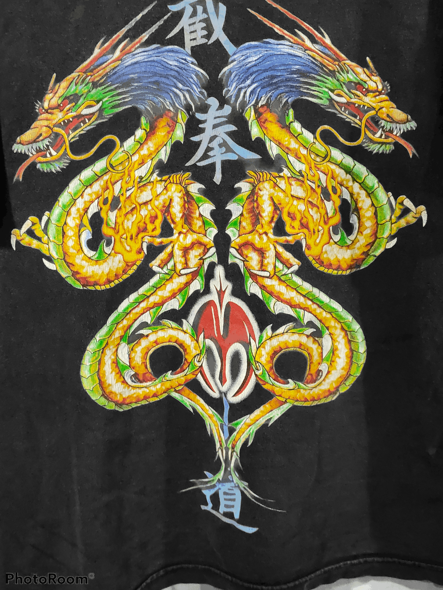 Dragonfly Vintage 90s import gear Tee fullprint mirror dragon logo Size US XL / EU 56 / 4 - 2 Thumbnail