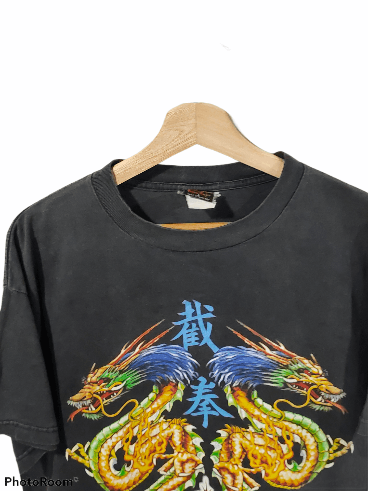 Dragonfly Vintage 90s import gear Tee fullprint mirror dragon logo Size US XL / EU 56 / 4 - 4 Thumbnail