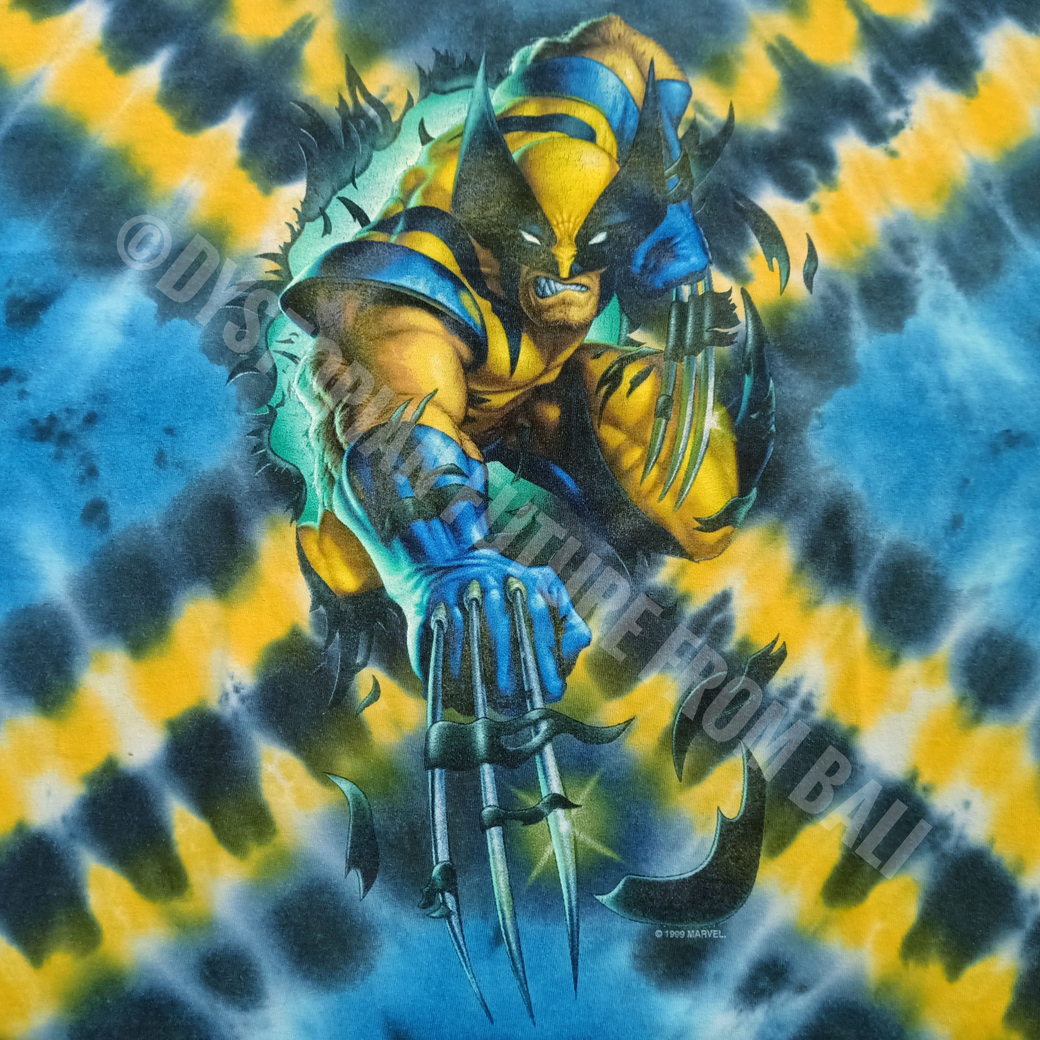 Marvel Comics Vtg 1999 Marvel X-Men Wolverine Universal Studio TieDye Tee Size US XXL / EU 58 / 5 - 3 Thumbnail
