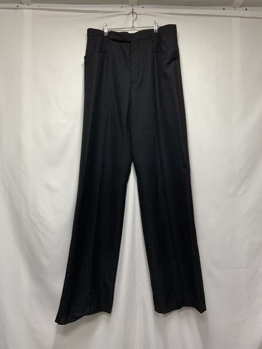 Rick Owens Rick Owens Glitter mastodon baby alpaca wideleg pants