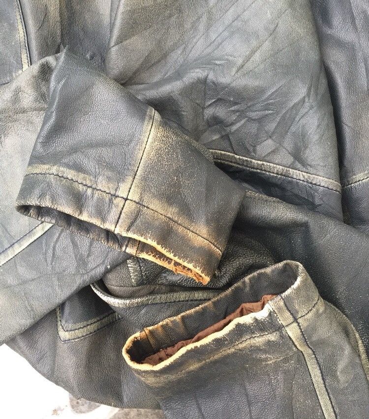 Japanese Brand × Vintage Vintage Japanes 291395=Homme Distressed Leather Goat Jacket Size US M / EU 48-50 / 2 - 8 Thumbnail