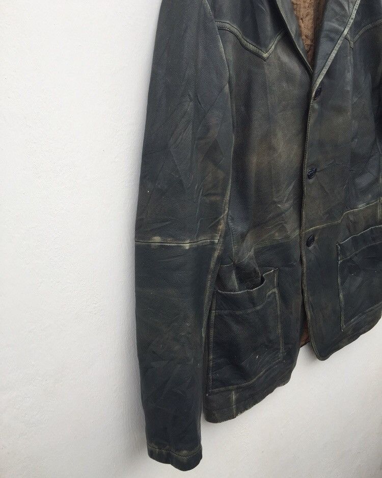 Japanese Brand × Vintage Vintage Japanes 291395=Homme Distressed Leather Goat Jacket Size US M / EU 48-50 / 2 - 5 Thumbnail