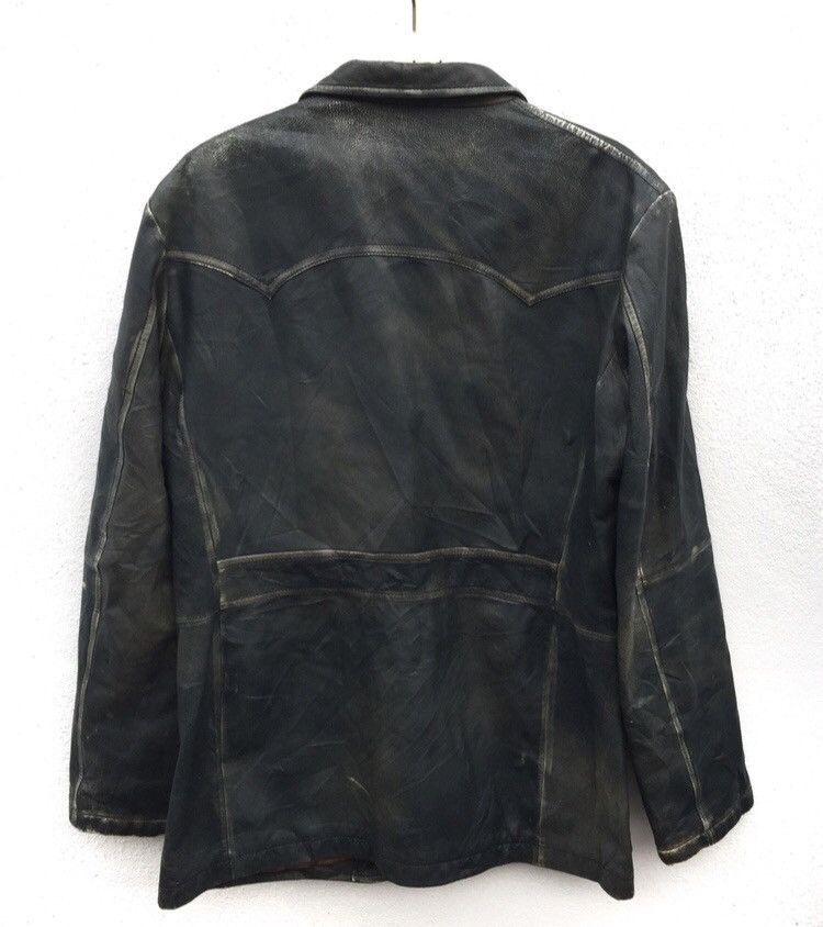 Japanese Brand × Vintage Vintage Japanes 291395=Homme Distressed Leather Goat Jacket Size US M / EU 48-50 / 2 - 3 Thumbnail