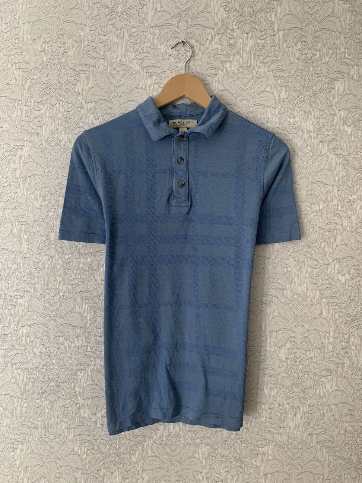 Burberry polo blue t shirt monogram nova check