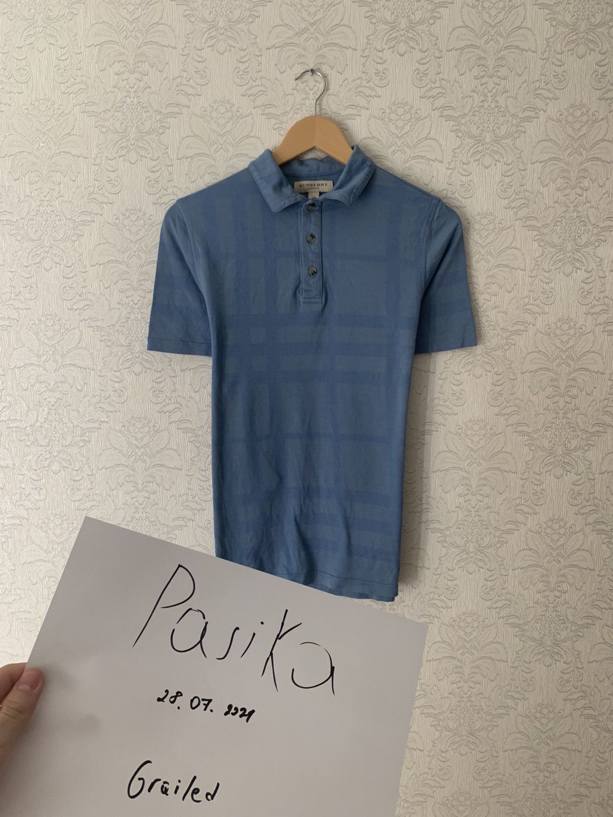 Burberry Burberry polo blue t shirt monogram nova check Size US M / EU 48-50 / 2 - 2 Thumbnail