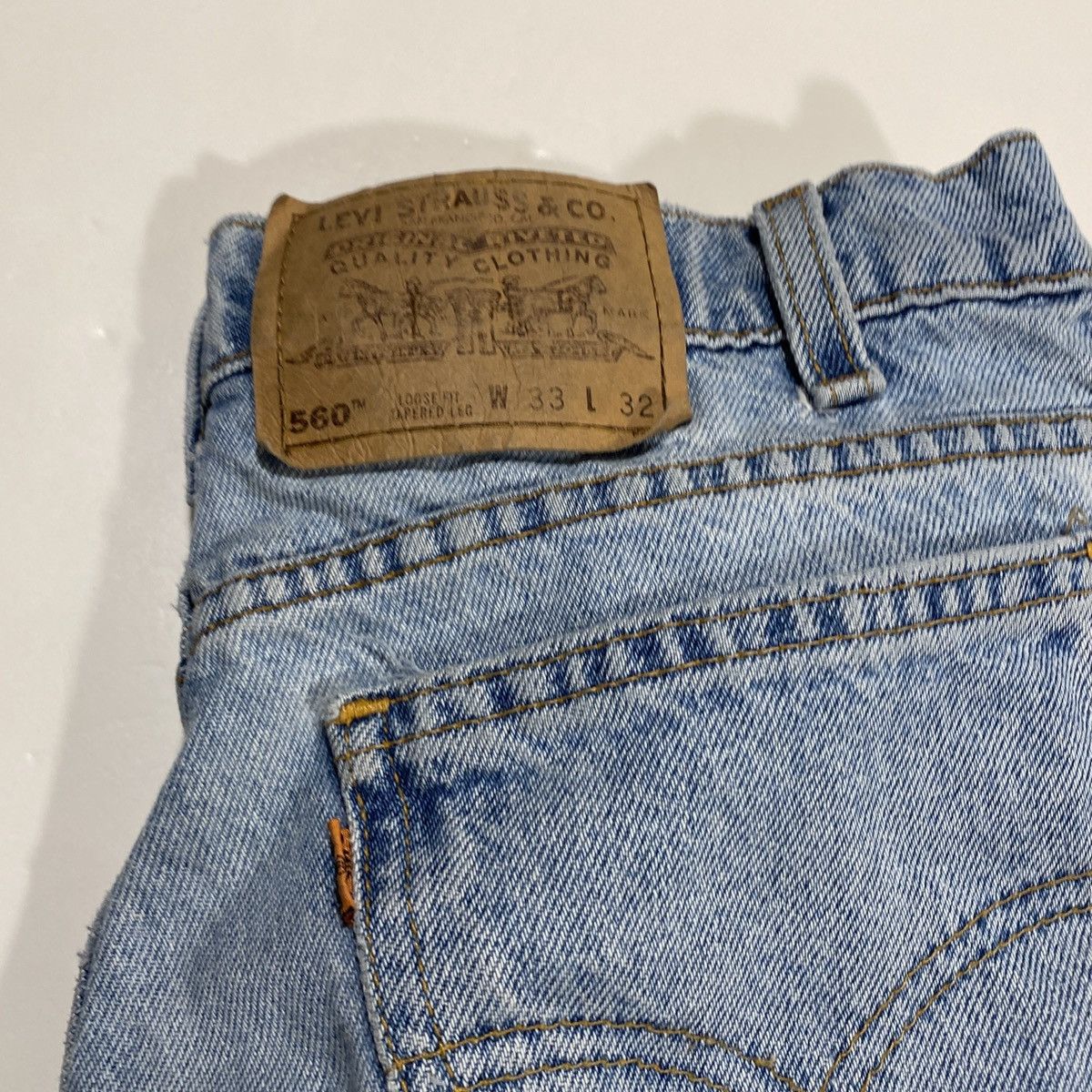 Levi's × Vintage Vintage Levi’s 560 Orange Tab Jeans Size US 30 / EU 46 - 4 Thumbnail