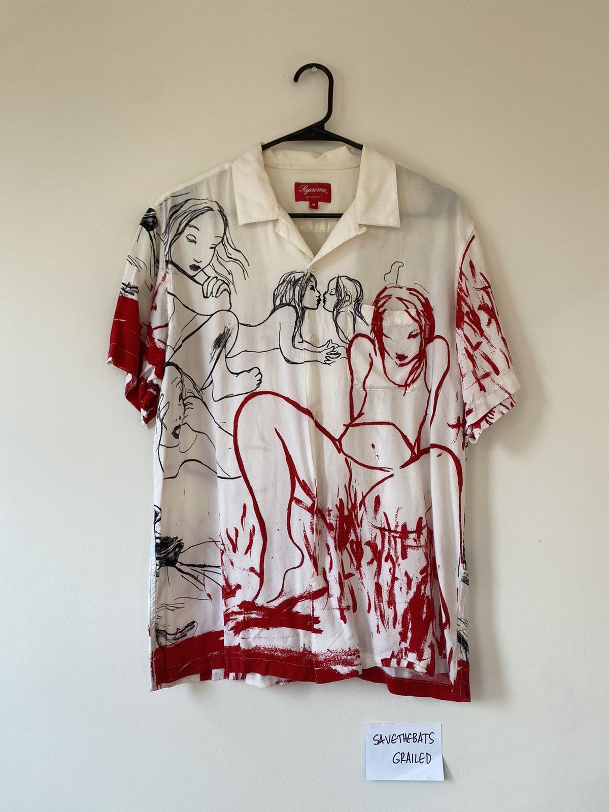 Supreme Rita Ackermann S/S Rayon Shirt | Grailed