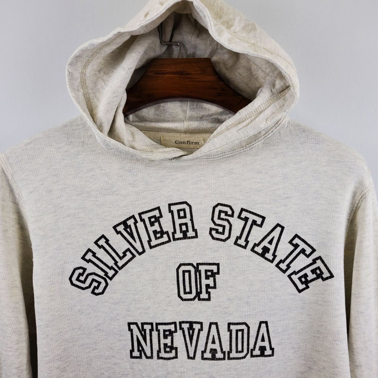 Japanese Brand Silver State of Nevada Sweatshirt w Hoodies Size US L / EU 52-54 / 3 - 3 Thumbnail