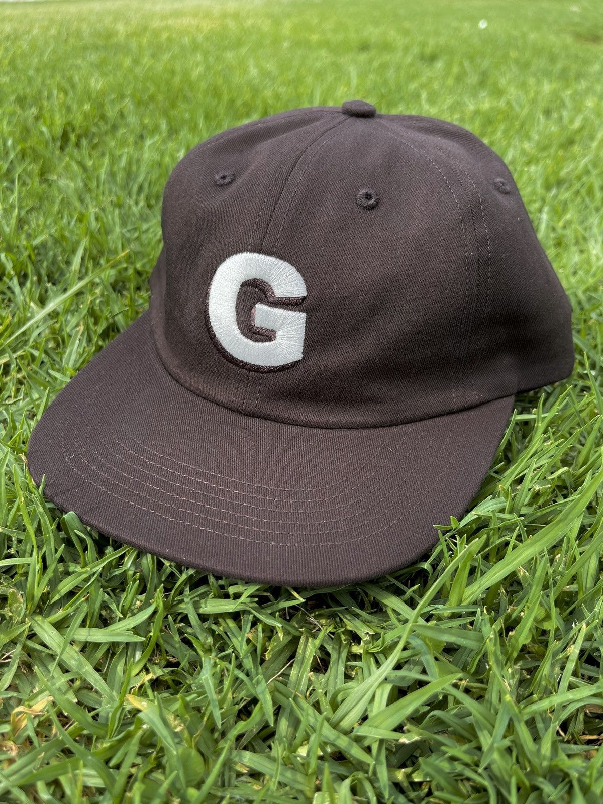 Golf Wang Golf Wang 6 panel 3d G logo embroidered hat in brown white Grailed