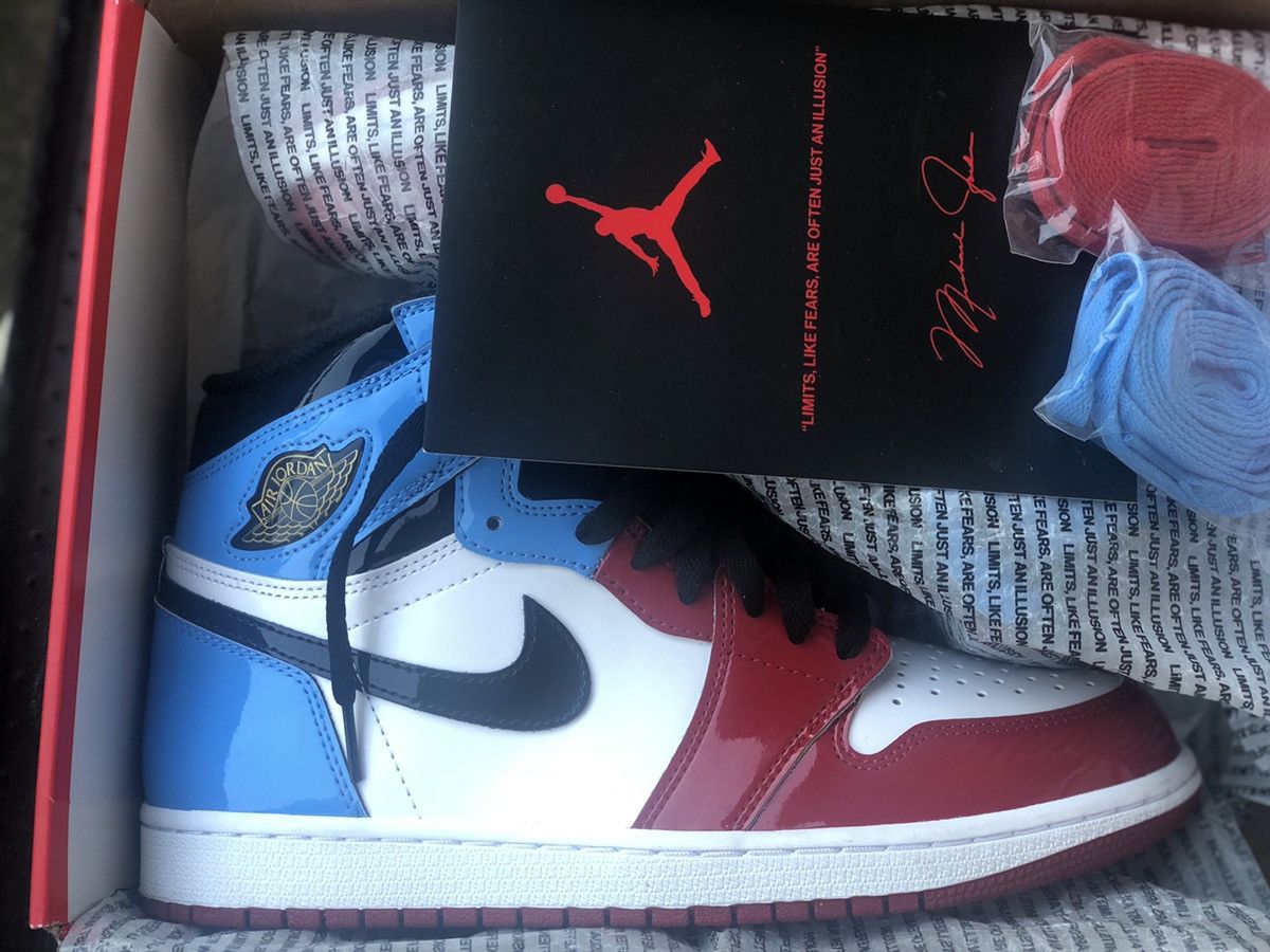 image of Air Jordan 1 Retro High OG Fearless 2019 Shoes in White, Men's