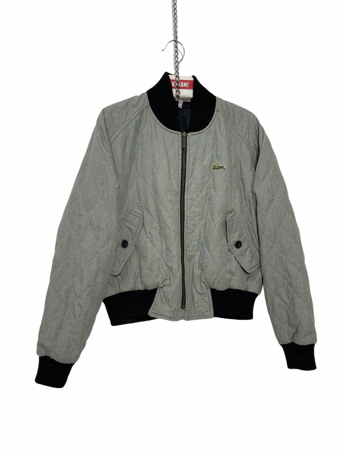 Lacoste Vtg 90s Chemise Lacoste Bomber Quilted Crop Style 21🟩 Size US M / EU 48-50 / 2 - 1 Thumbnail