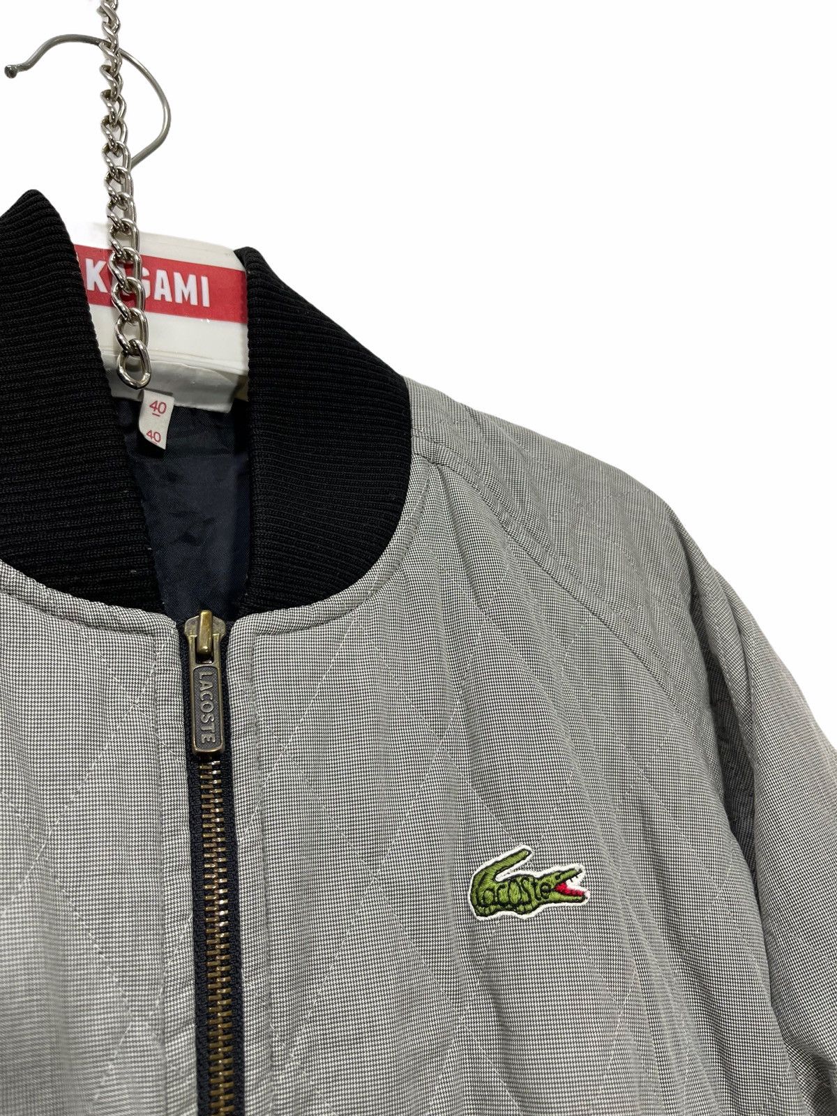 Lacoste Vtg 90s Chemise Lacoste Bomber Quilted Crop Style 21🟩 Size US M / EU 48-50 / 2 - 3 Thumbnail