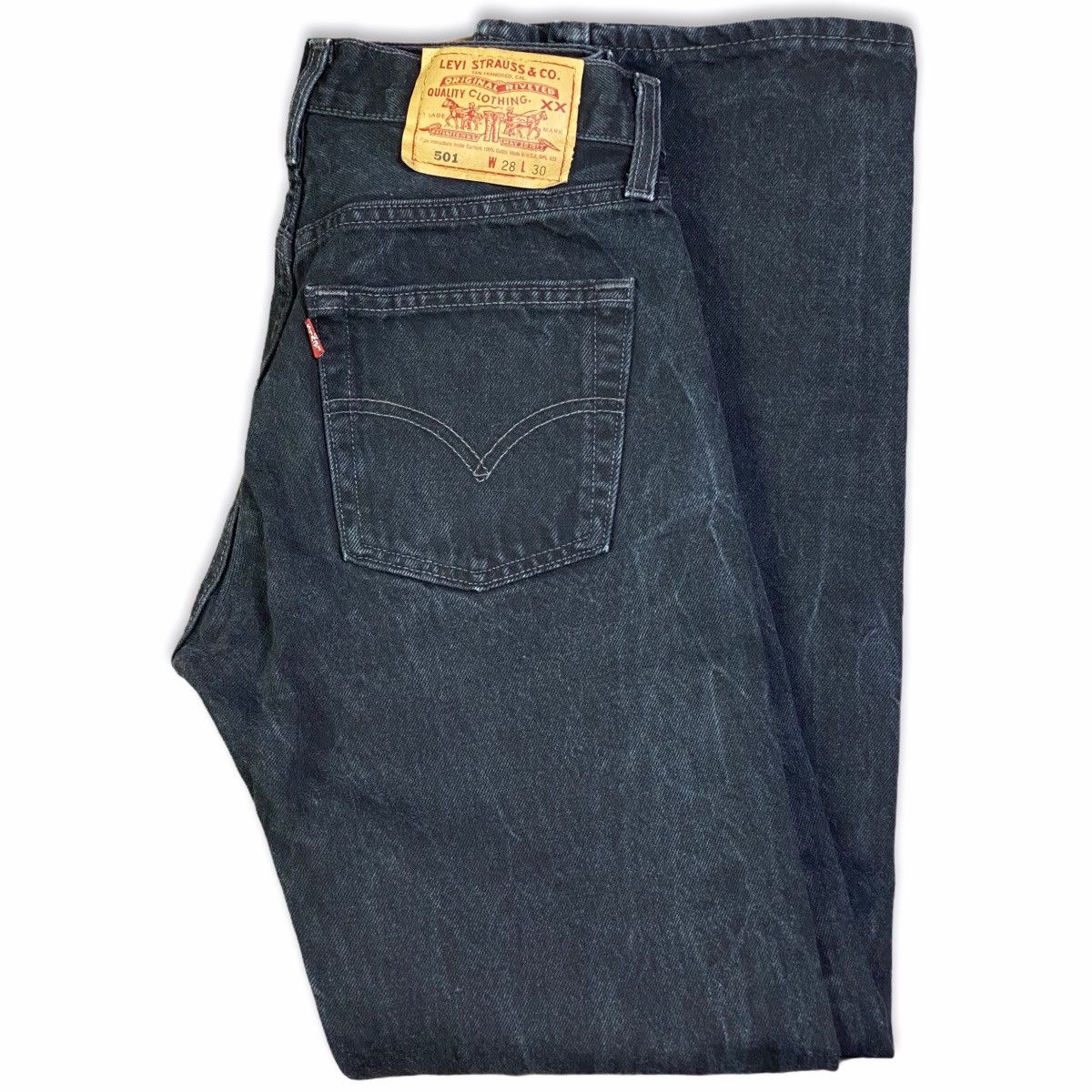 Levi's × Vintage Vintage 90s Levi's 501 Black Denim Jeans Size US 28 / EU 44 - 7 Thumbnail
