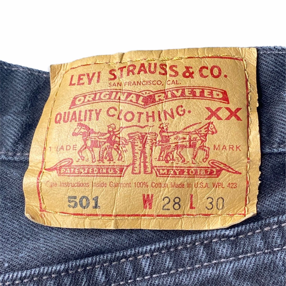 Levi's × Vintage Vintage 90s Levi's 501 Black Denim Jeans Size US 28 / EU 44 - 10 Thumbnail