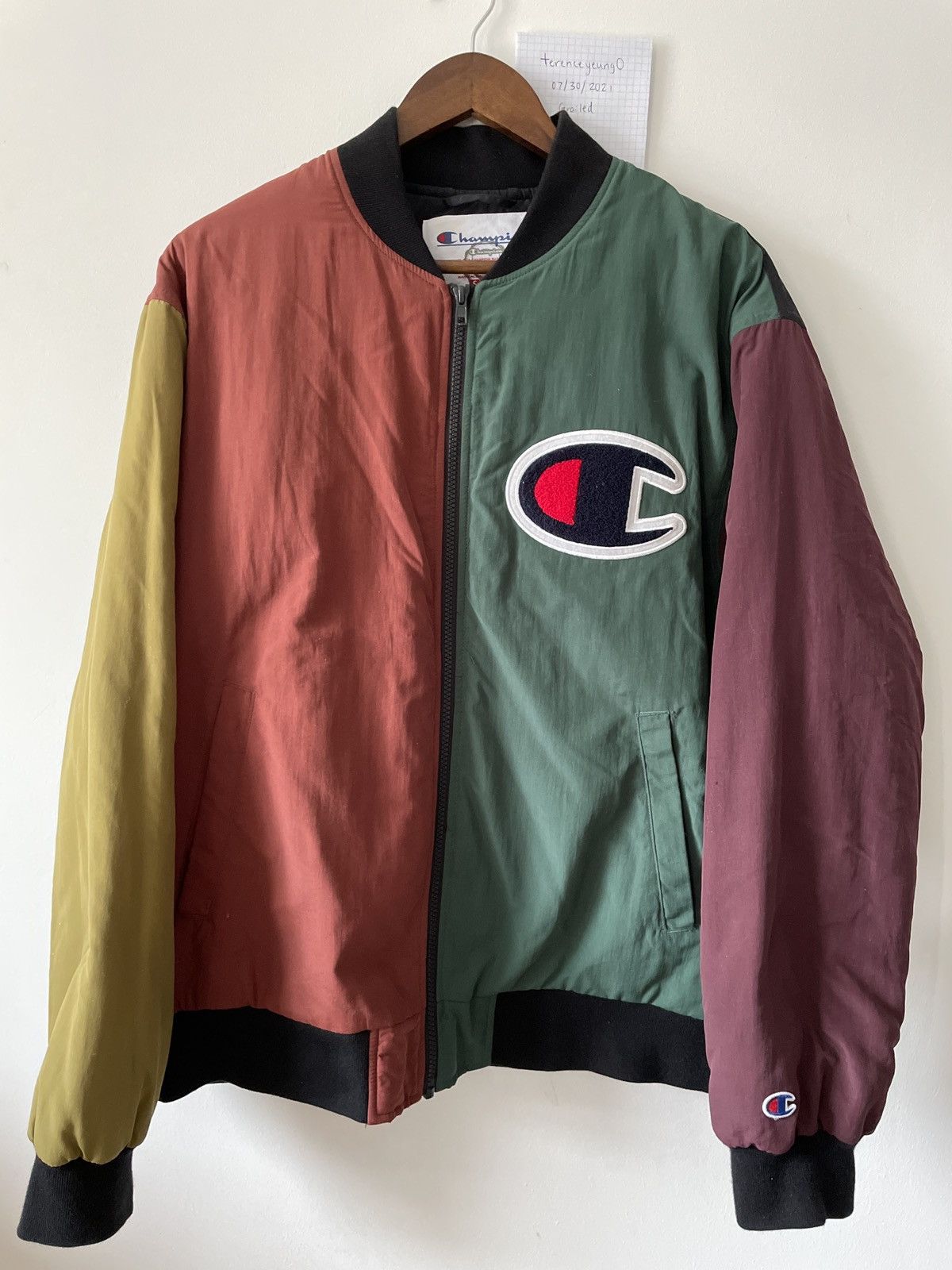 Champion × Supreme Supreme x Champion Color Blocked Bomber Jacket 