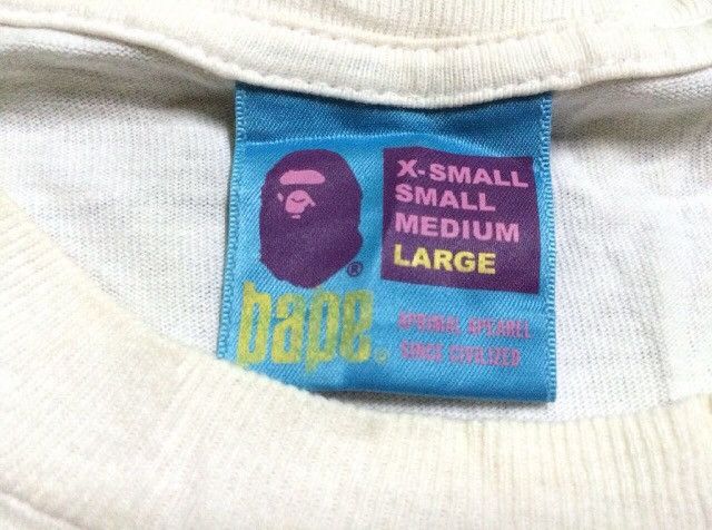 Bape VINTAGE 90'S BATHING APES GENERAL SHALL NEVER KILL CAMO WHITE T