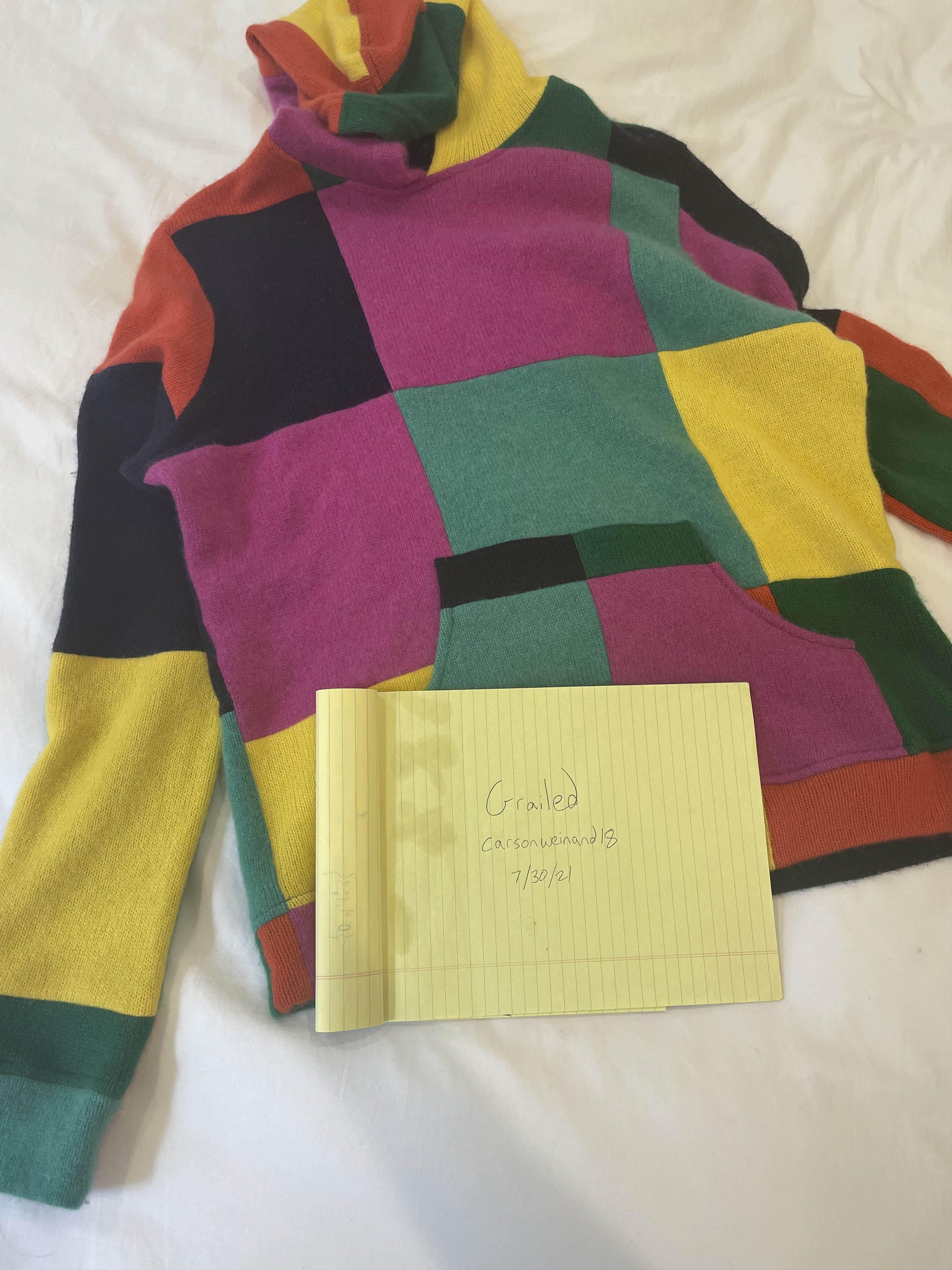 The Elder Statesman Cashmere Checker Hoodie Size US M / EU 48-50 / 2 - 9 Thumbnail