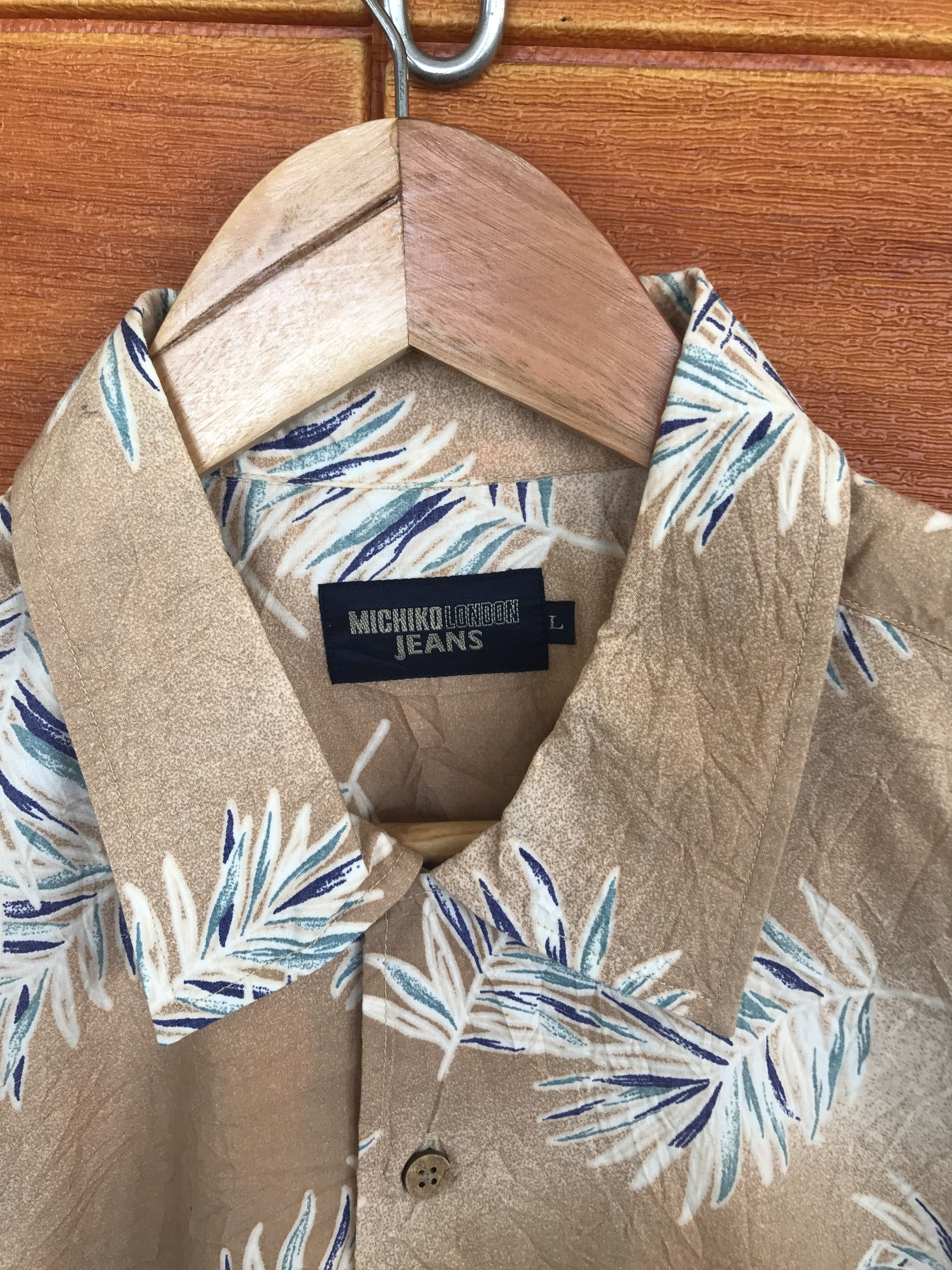 Michiko Koshino Vintage Michiko London Jeans Hawaiian Shirt Size US L / EU 52-54 / 3 - 5 Thumbnail