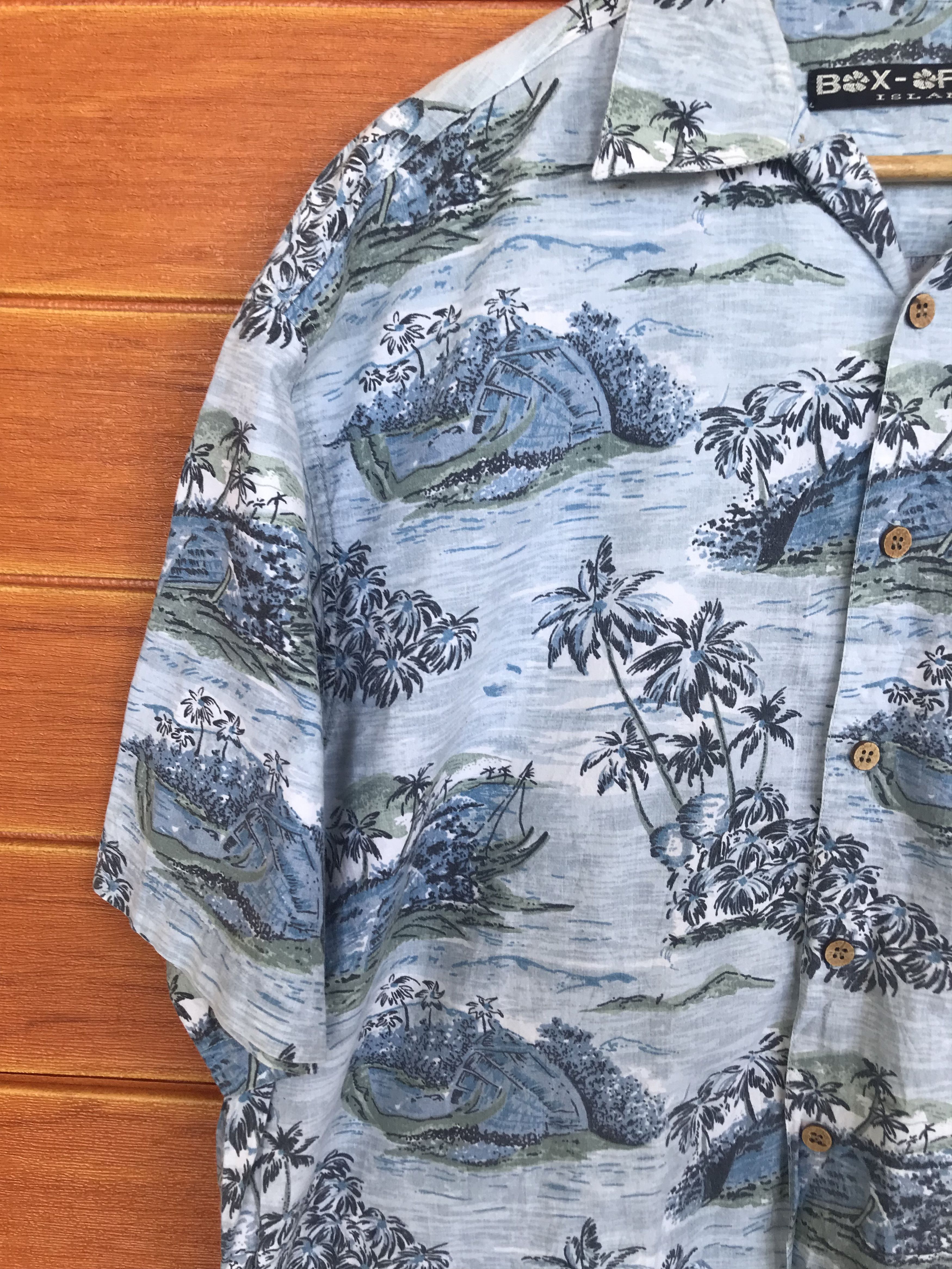 Vintage Vintage Box-Office Island Scenic View Hawaiian Shirt Size US L / EU 52-54 / 3 - 2 Thumbnail