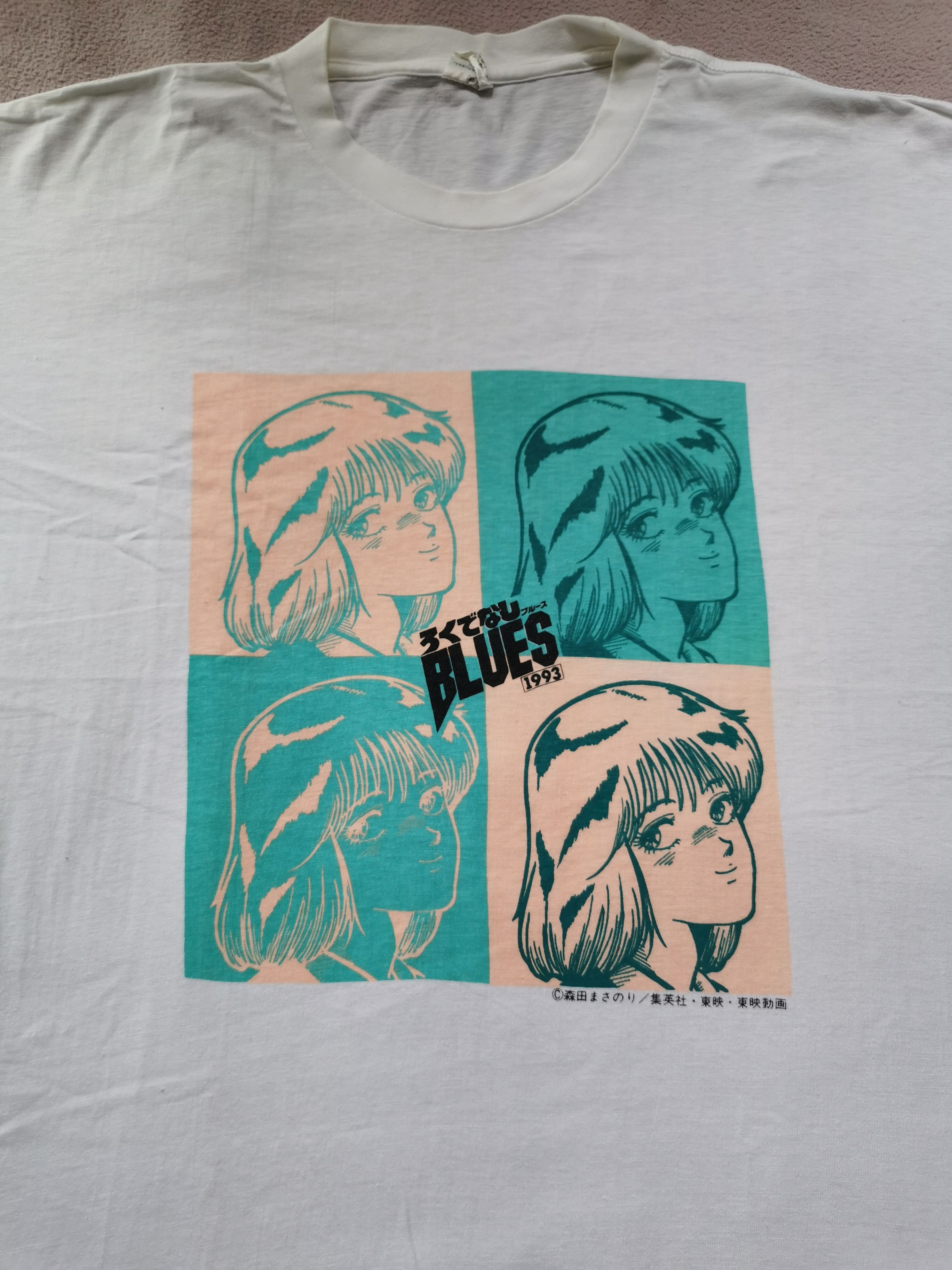 Vintage Very Rare Vintage 90s Rokudenashi Blues Anime Manga Tshirt ...