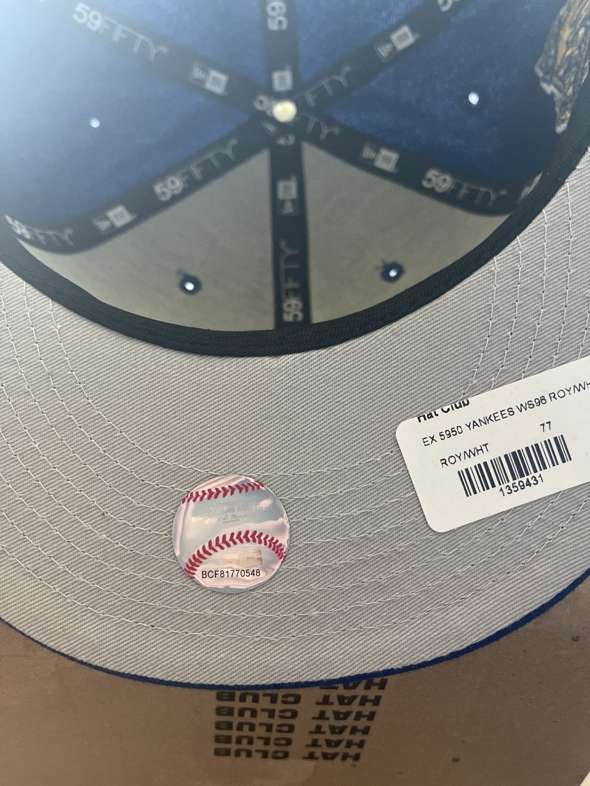 Hat Club × New Era × New York Yankees Hat Club Exclusive NY Yankees 1996 World Series 7 7/8 Royal Size ONE SIZE - 4 Thumbnail