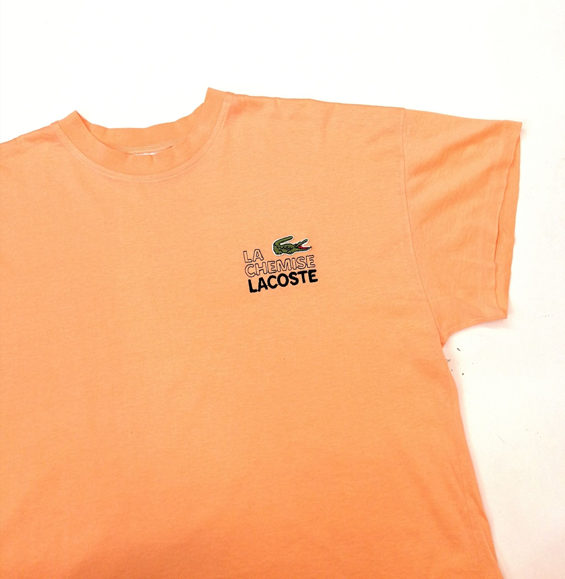 Lacoste Vintage 80's Chemise Lacoste T-Shirt Peach Size US L / EU 52-54 / 3 - 2 Thumbnail