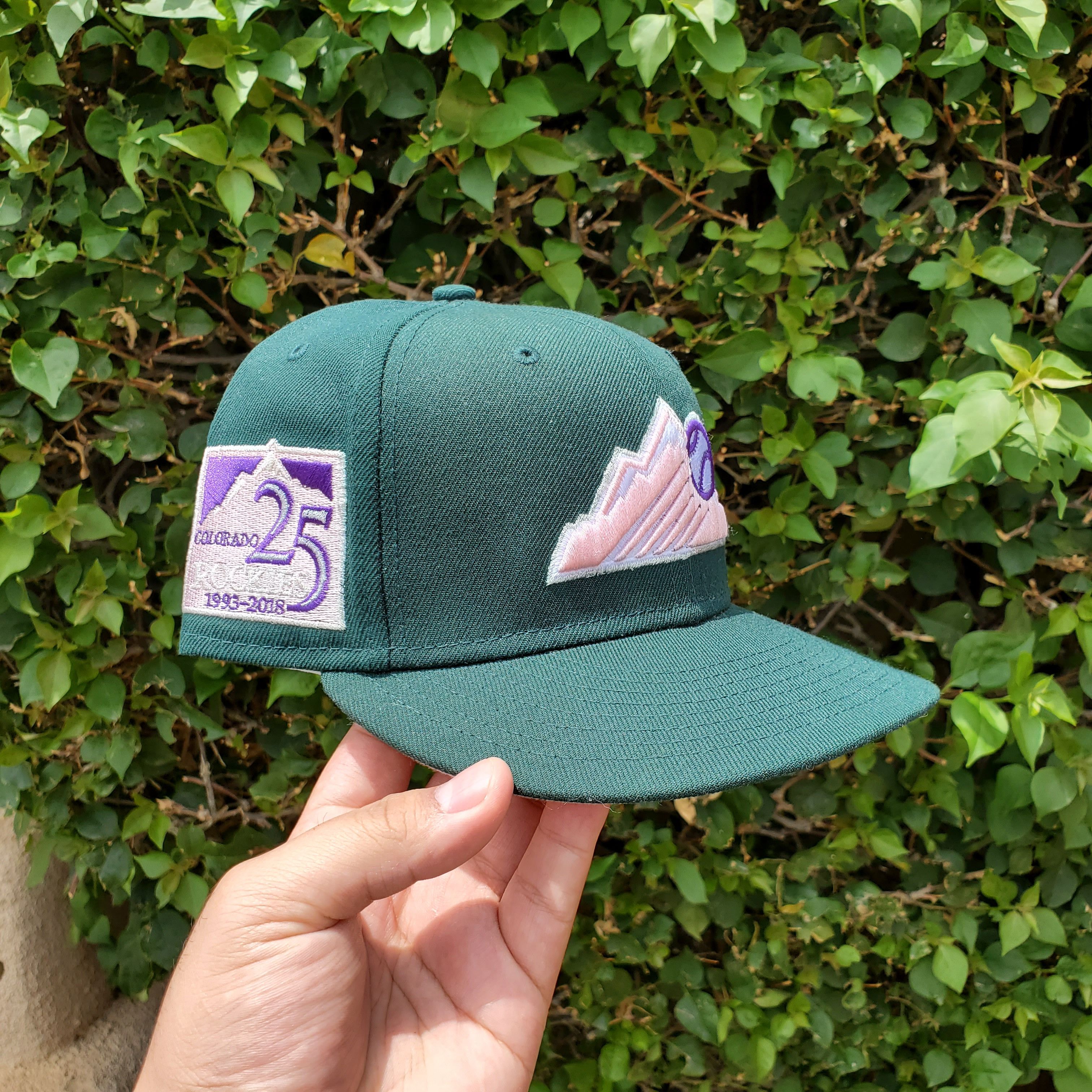 New Era Cap City Colorado Rockies forest green pink UV fitted 7 3