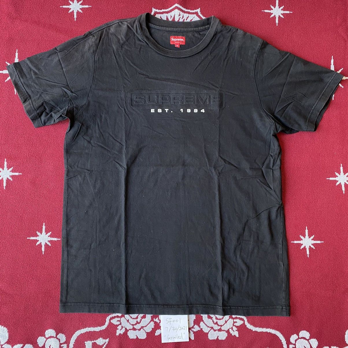 Supreme Used SS16 Supreme Debossed Tee Black Size XL Size US XL / EU 56 / 4 - 2 Thumbnail