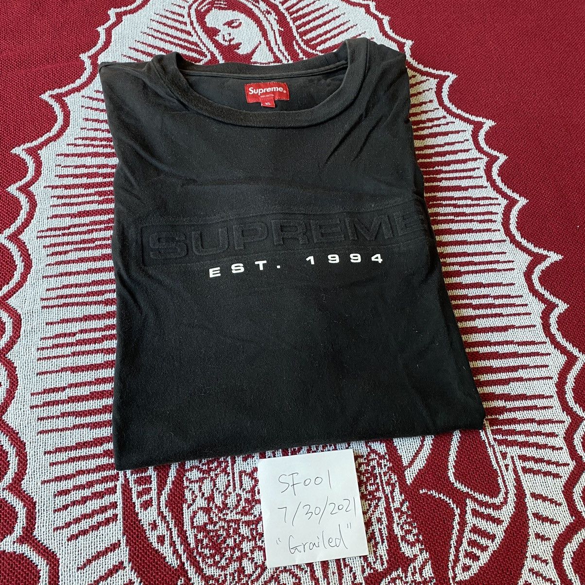Supreme Used SS16 Supreme Debossed Tee Black Size XL Size US XL / EU 56 / 4 - 1 Thumbnail