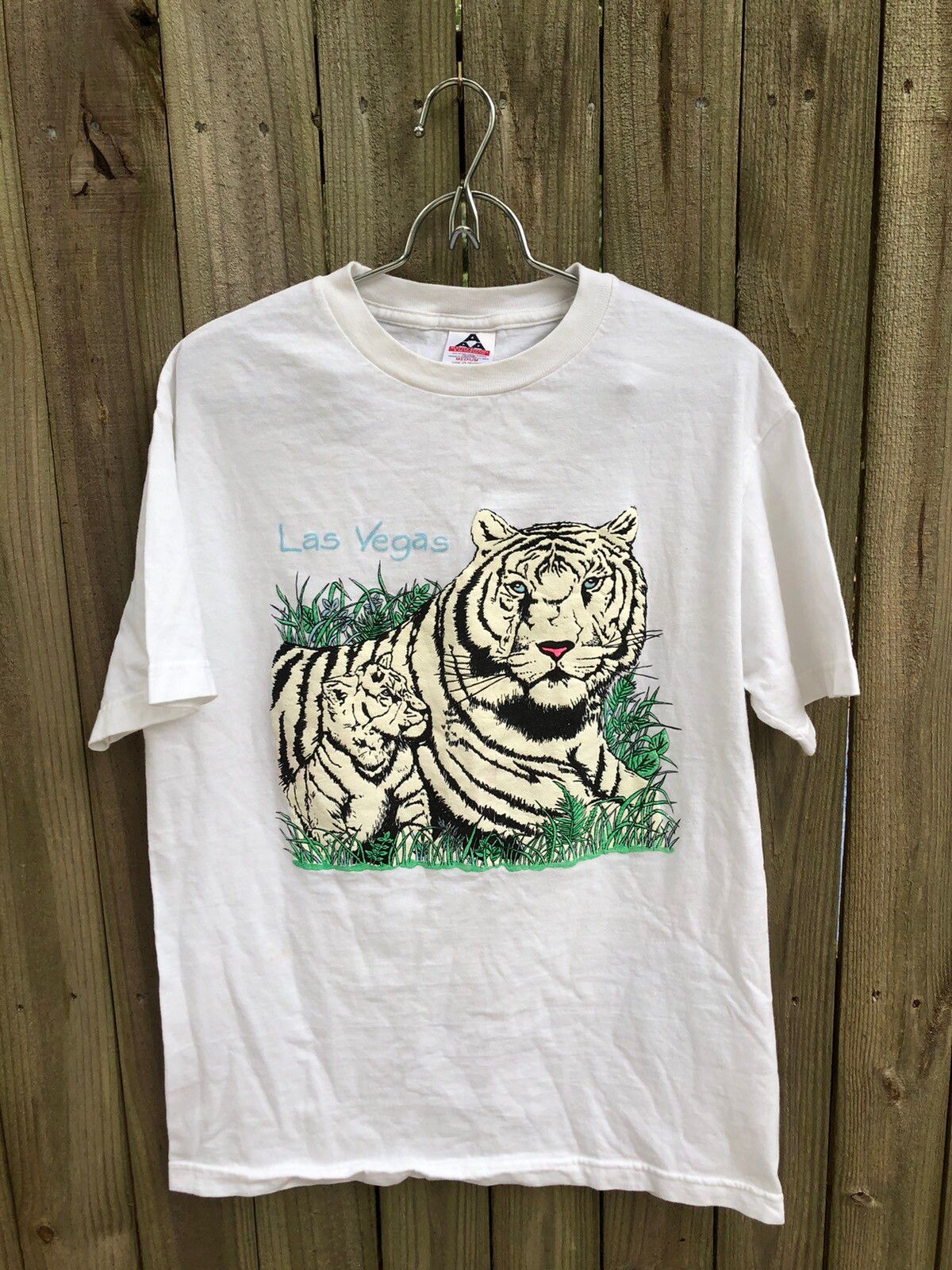 Vintage RARE Vintage White Tiger Tee Shirt Size US M / EU 48-50 / 2 - 1 Preview